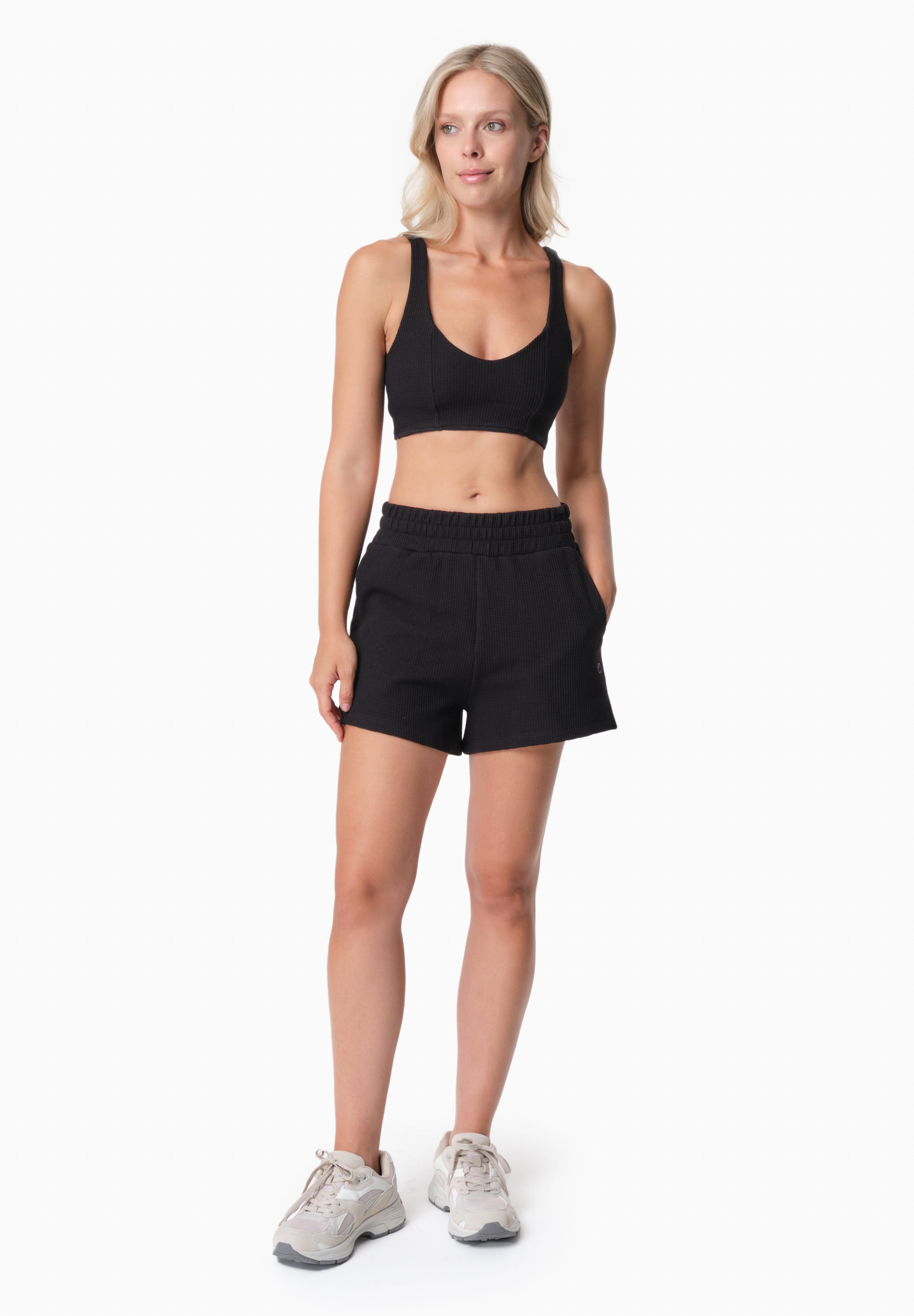 BELLA | Waffel Crop Top aus Bio-Baumwolle und recyceltem Polyester