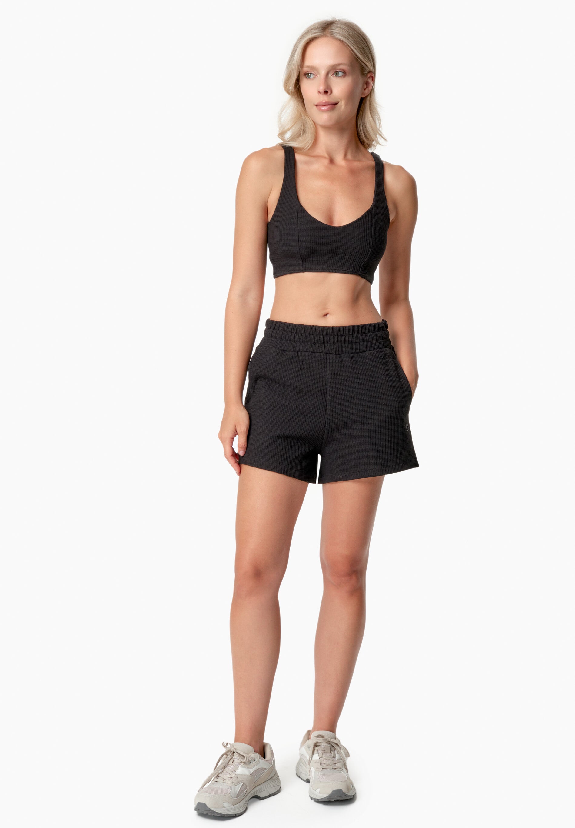 BELLA | Waffel Crop Top aus Bio-Baumwolle und recyceltem Polyester