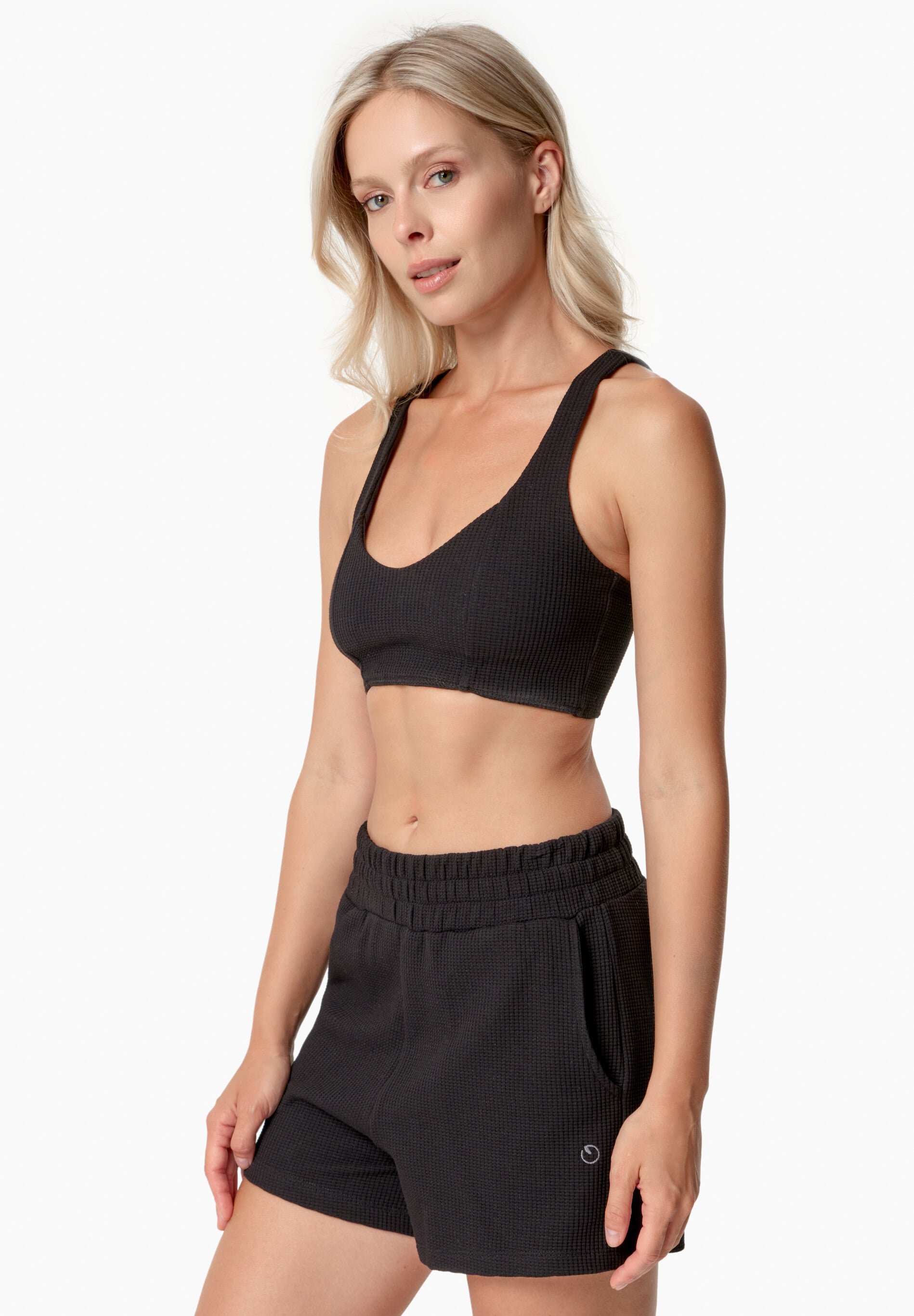 BELLA | Waffel Crop Top aus Bio-Baumwolle und recyceltem Polyester