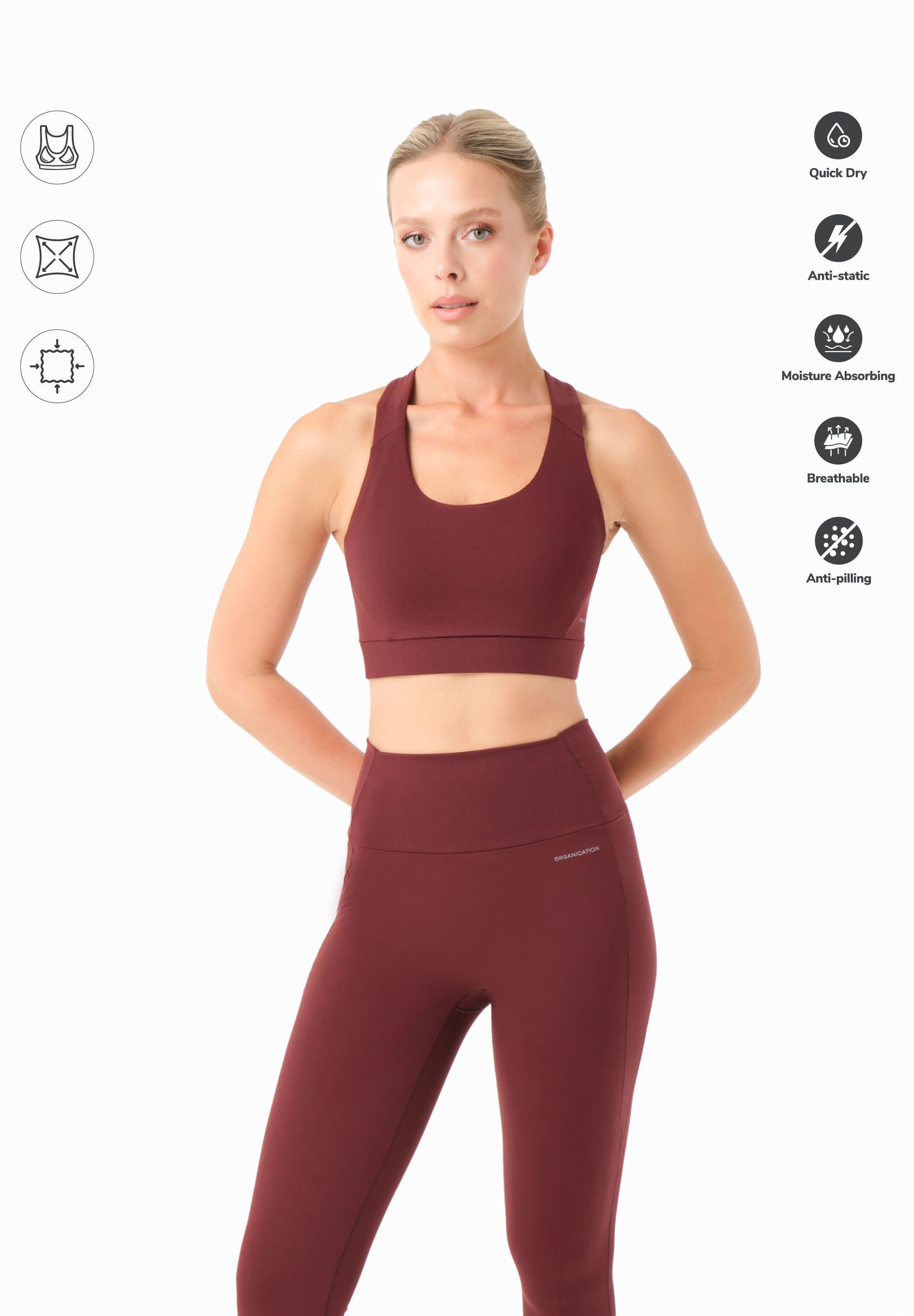 BEVINN | Cross-Strap Sport Bralette aus recyceltem Polyamid