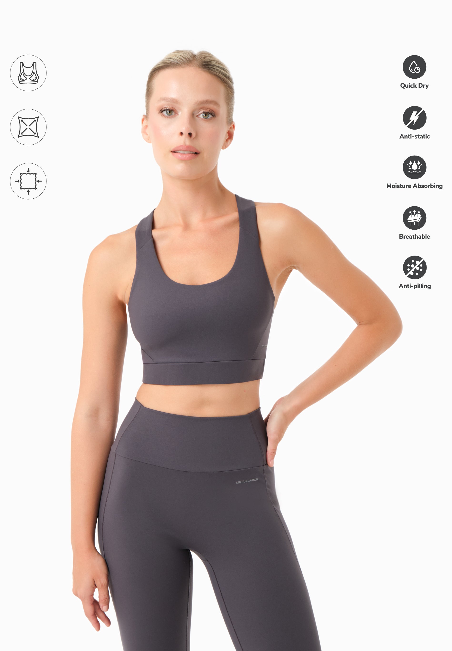 BEVINN | Cross-Strap Sport Bralette aus recyceltem Polyamid