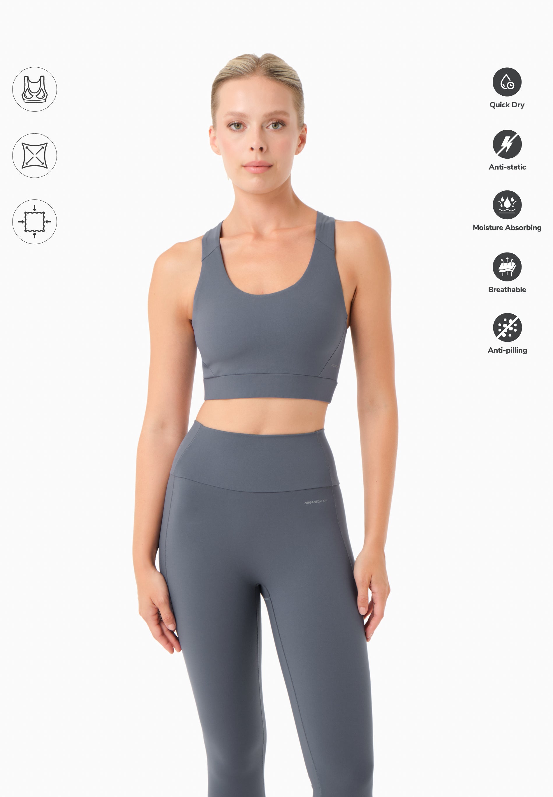 BEVINN | Cross-Strap Sport Bralette aus recyceltem Polyamid