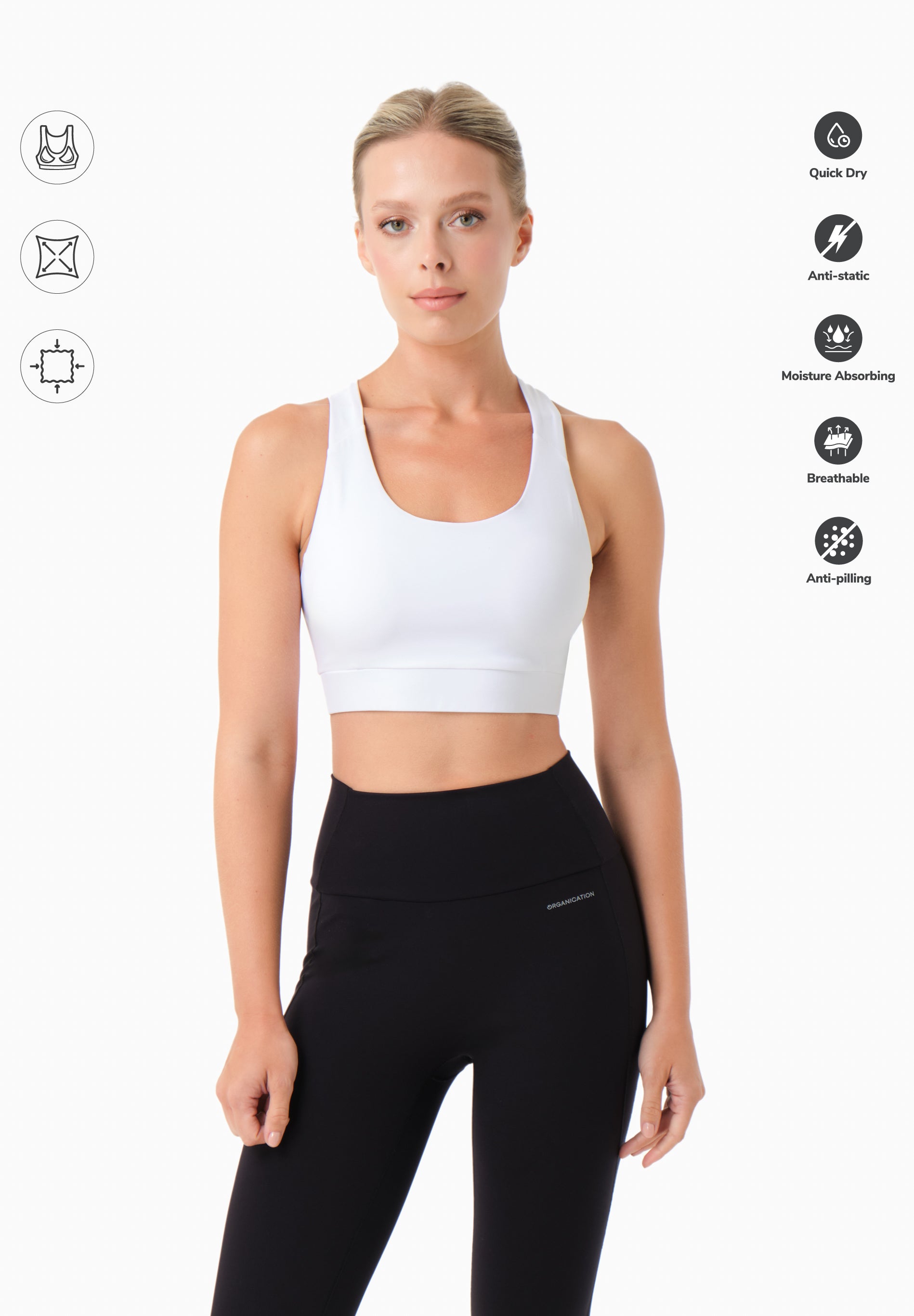 BEVINN | Cross-Strap Sport Bralette aus recyceltem Polyamid