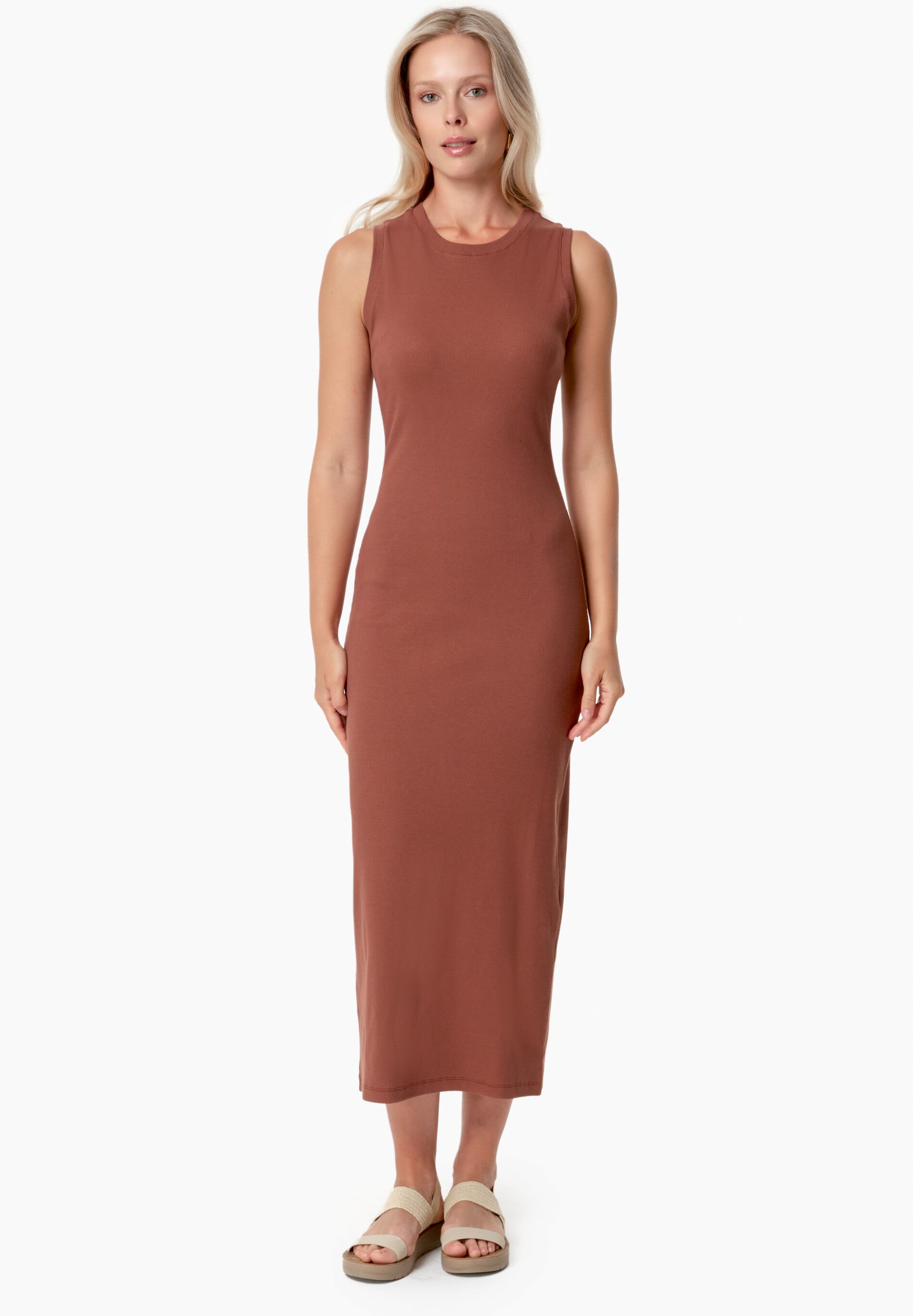 DURRU | Geripptes Kleid aus Bio-Baumwolle