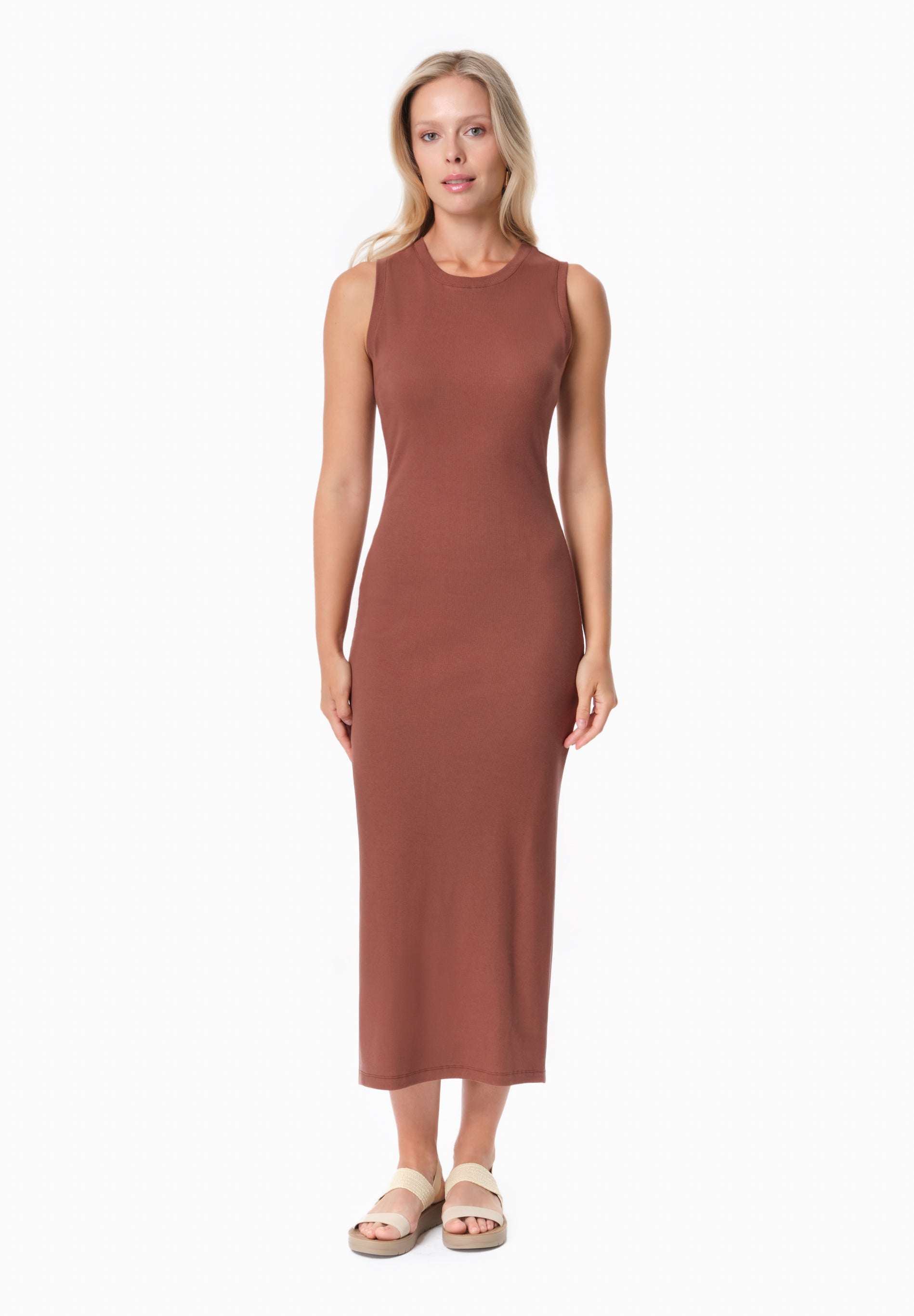 DURRU | Geripptes Kleid aus Bio-Baumwolle