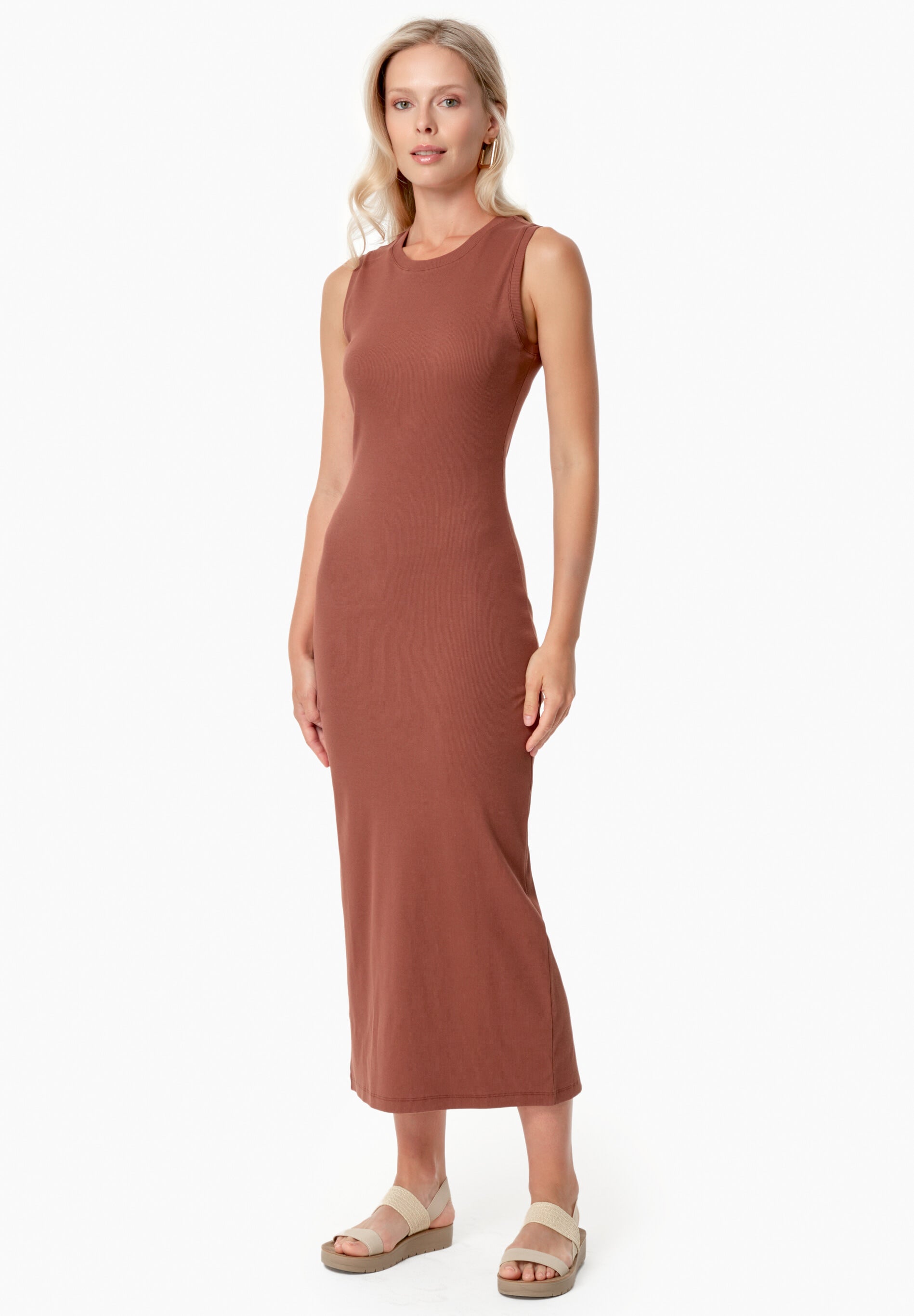 DURRU | Geripptes Kleid aus Bio-Baumwolle
