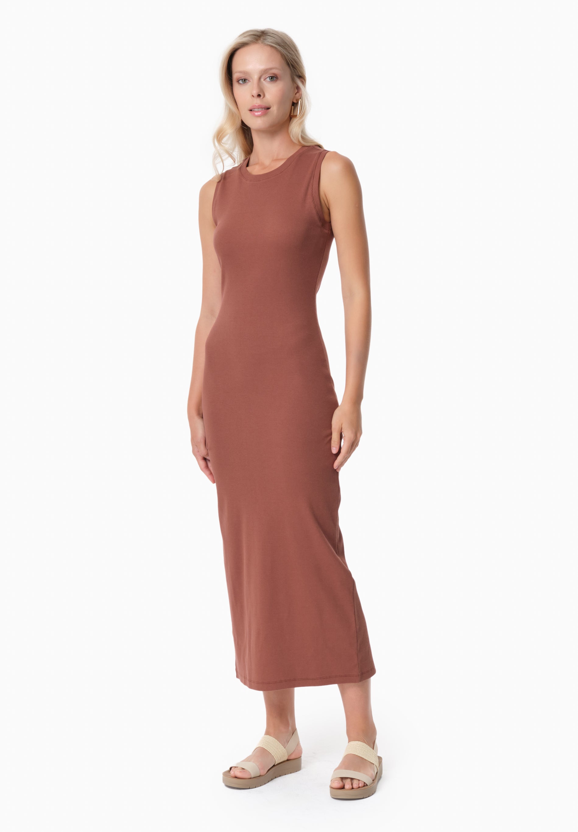 DURRU | Geripptes Kleid aus Bio-Baumwolle