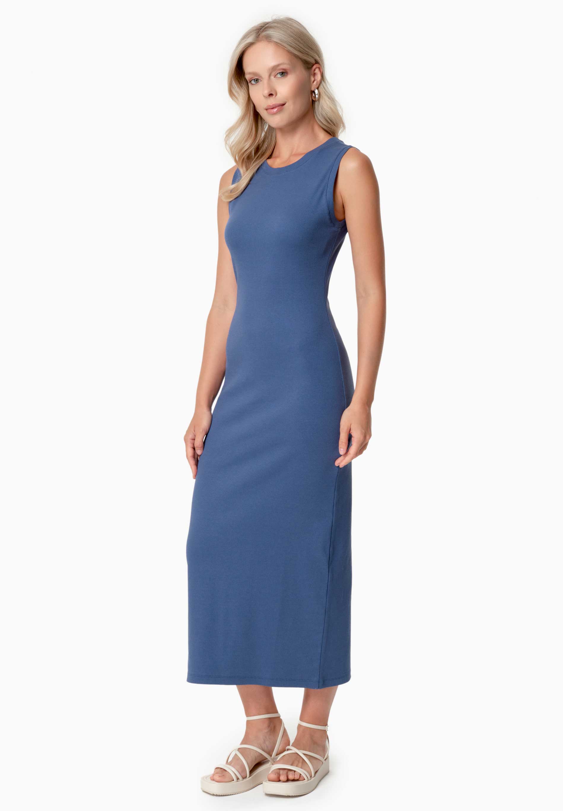 DURRU | Geripptes Kleid aus Bio-Baumwolle