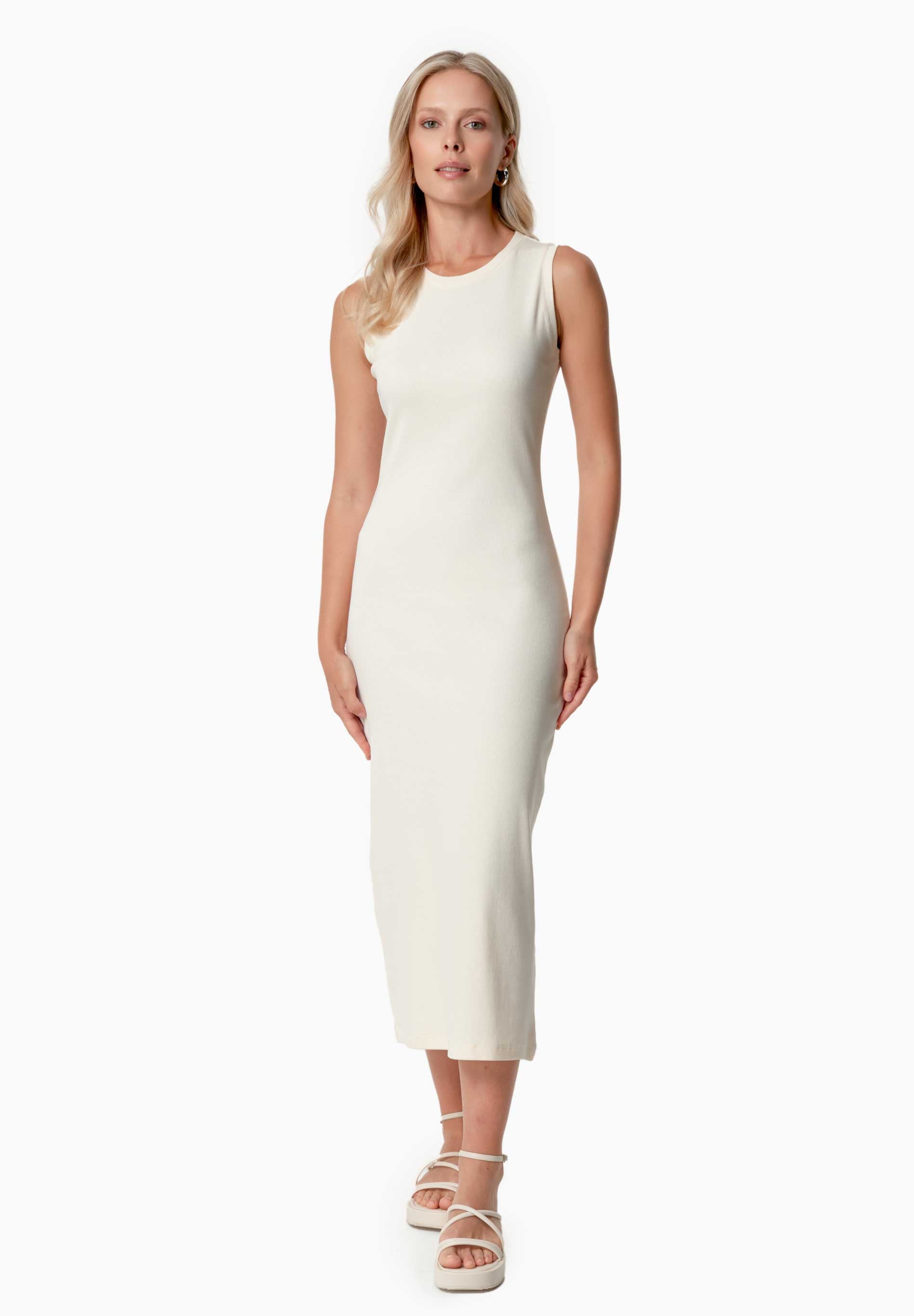 DURRU | Geripptes Kleid aus Bio-Baumwolle