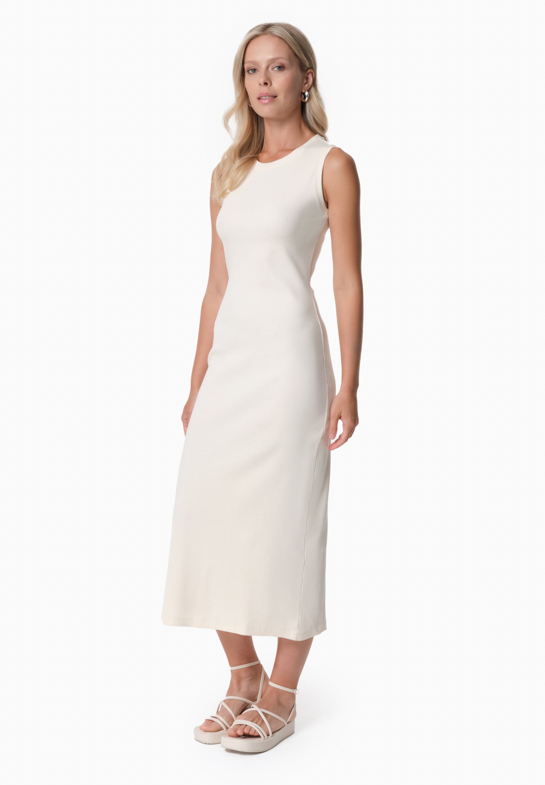 DURRU | Geripptes Kleid aus Bio-Baumwolle