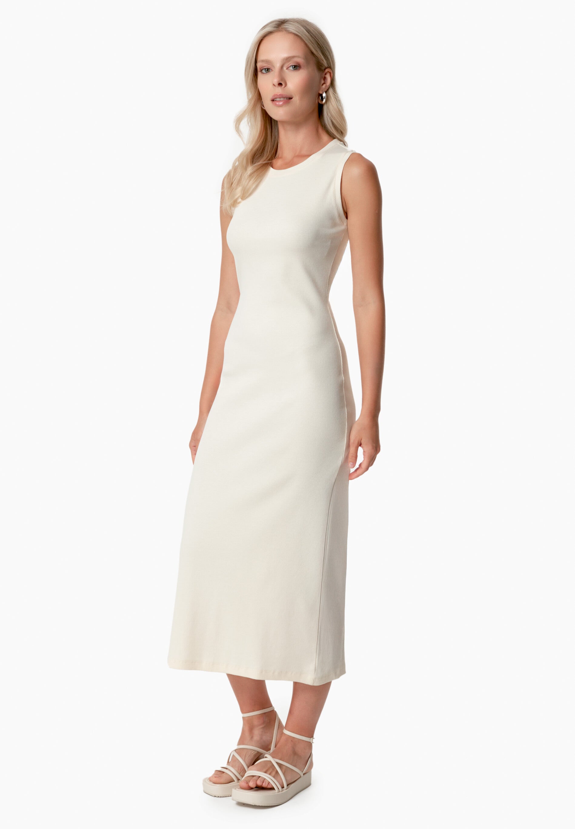DURRU | Geripptes Kleid aus Bio-Baumwolle