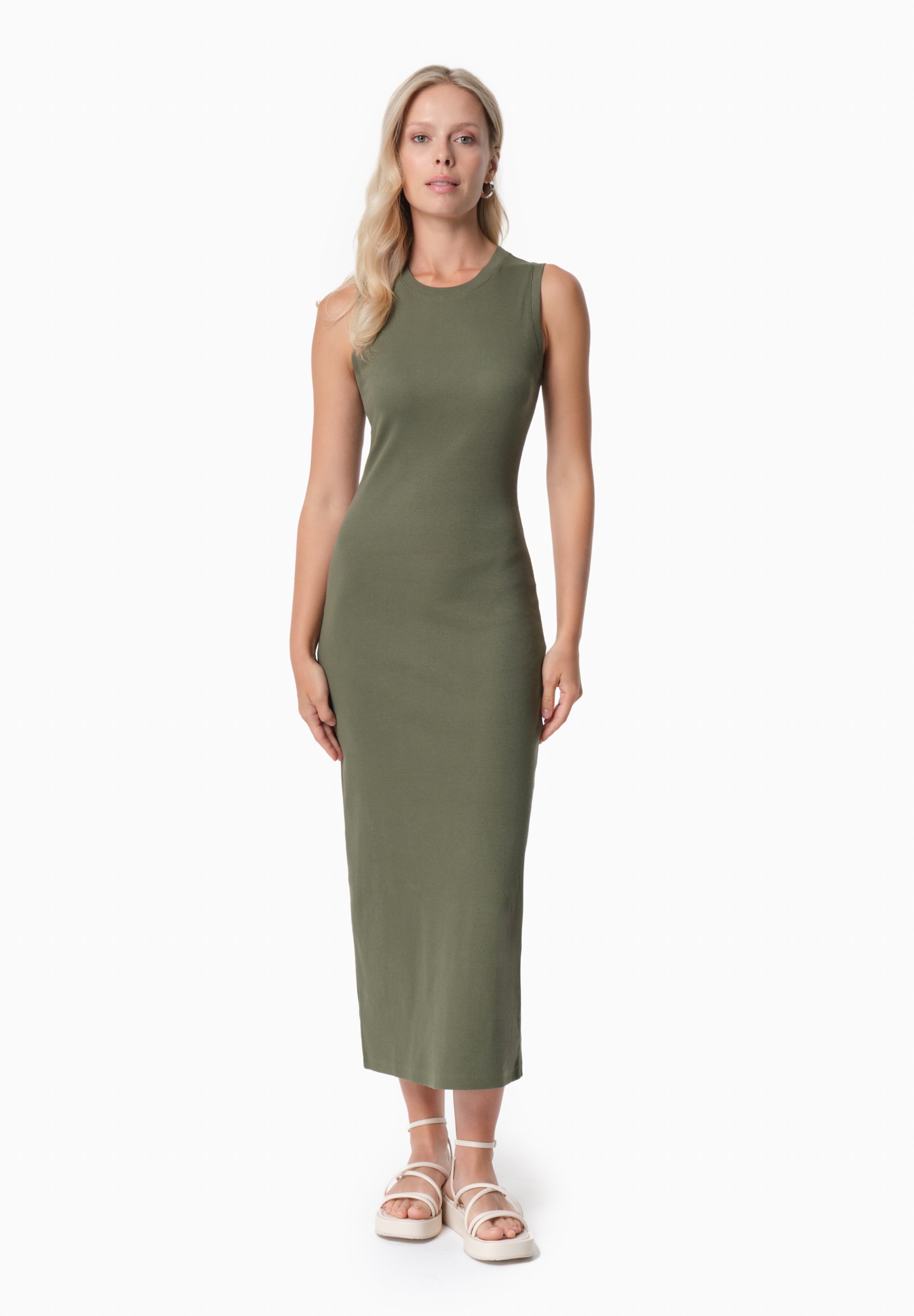 DURRU | Geripptes Kleid aus Bio-Baumwolle