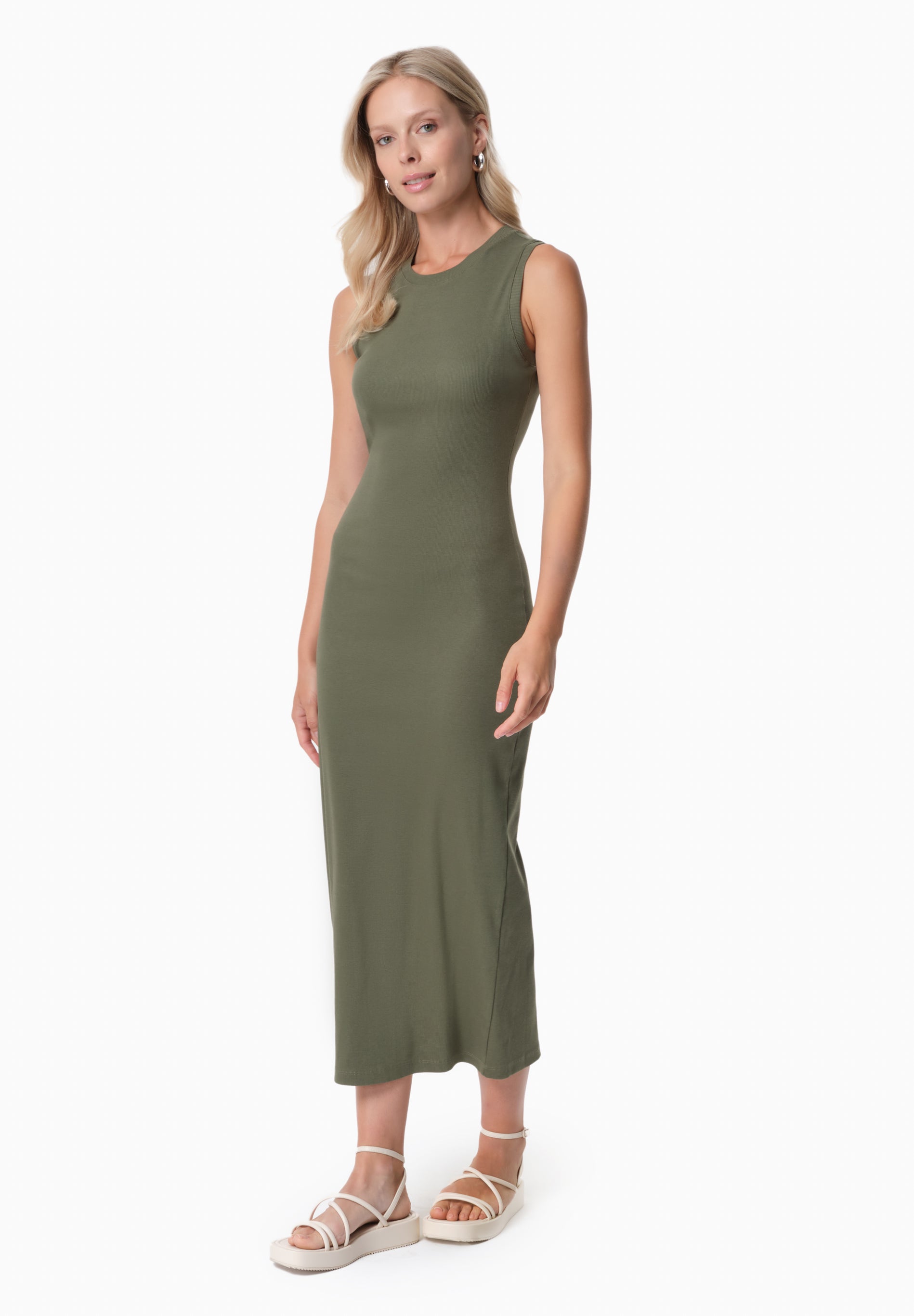 DURRU | Geripptes Kleid aus Bio-Baumwolle