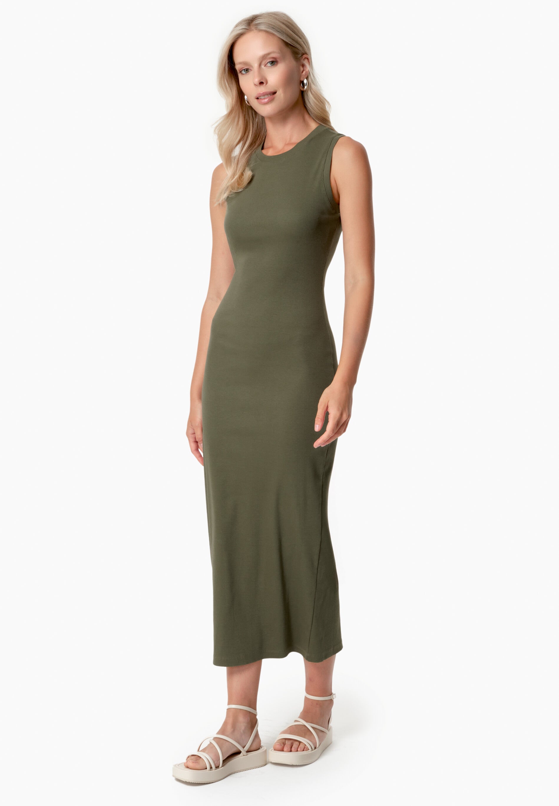 DURRU | Geripptes Kleid aus Bio-Baumwolle