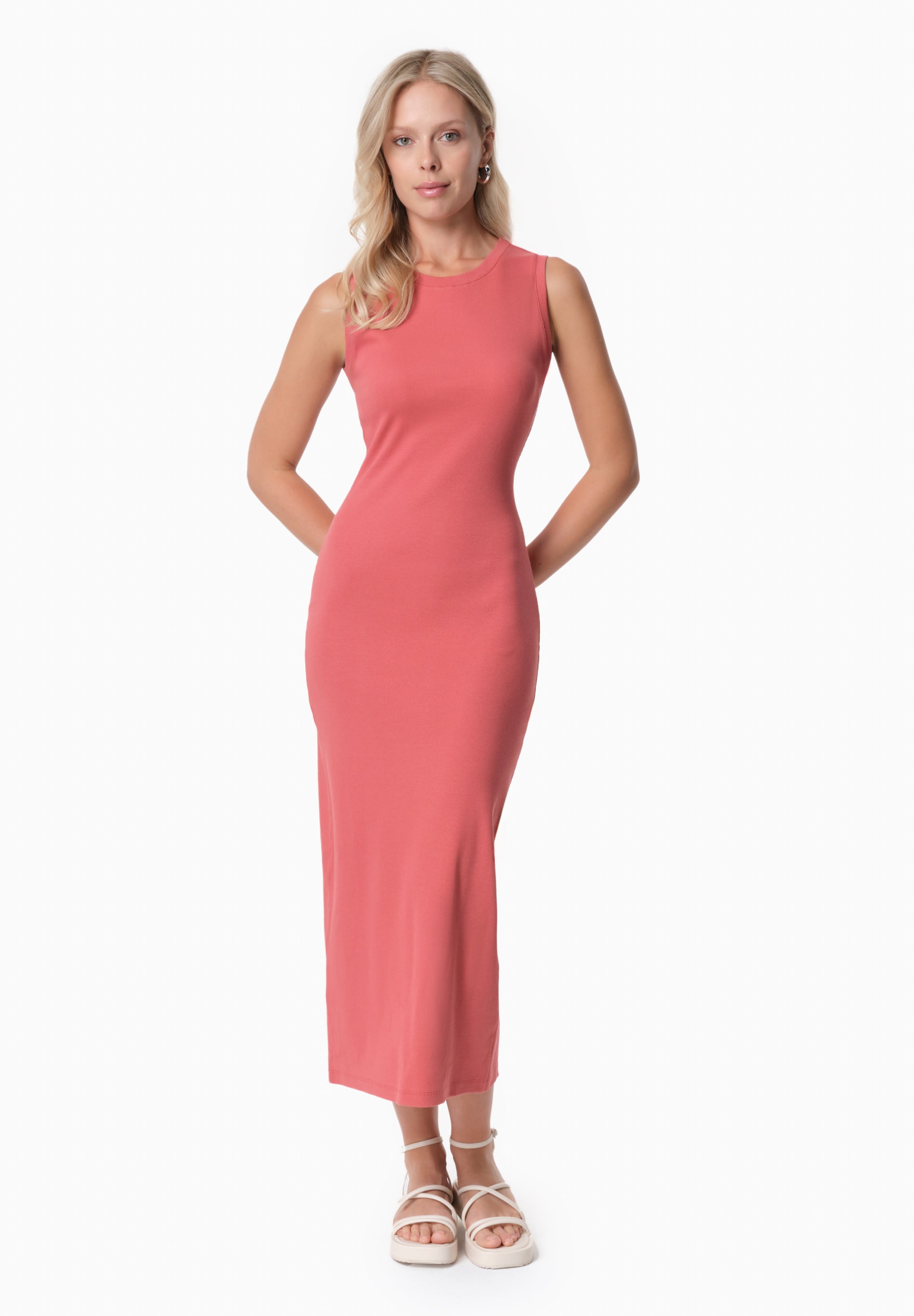 DURRU | Geripptes Kleid aus Bio-Baumwolle