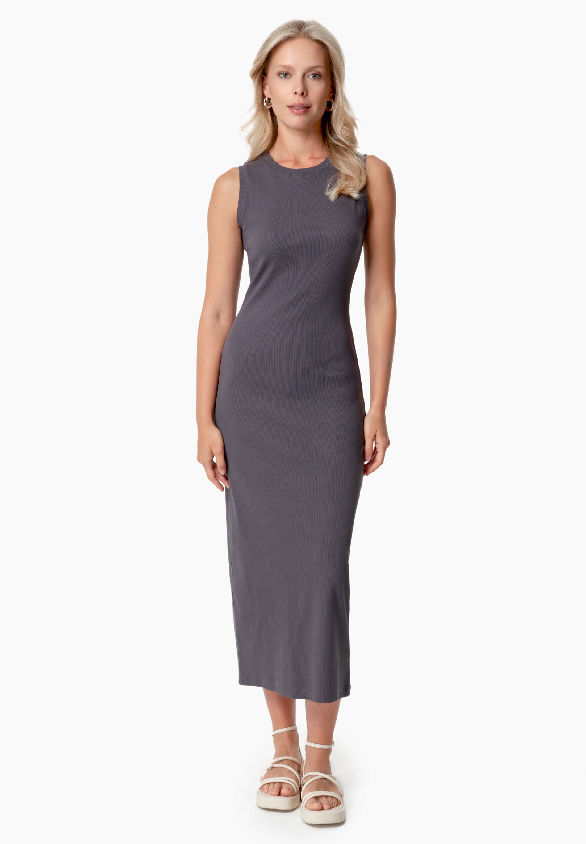 DURRU | Geripptes Kleid aus Bio-Baumwolle