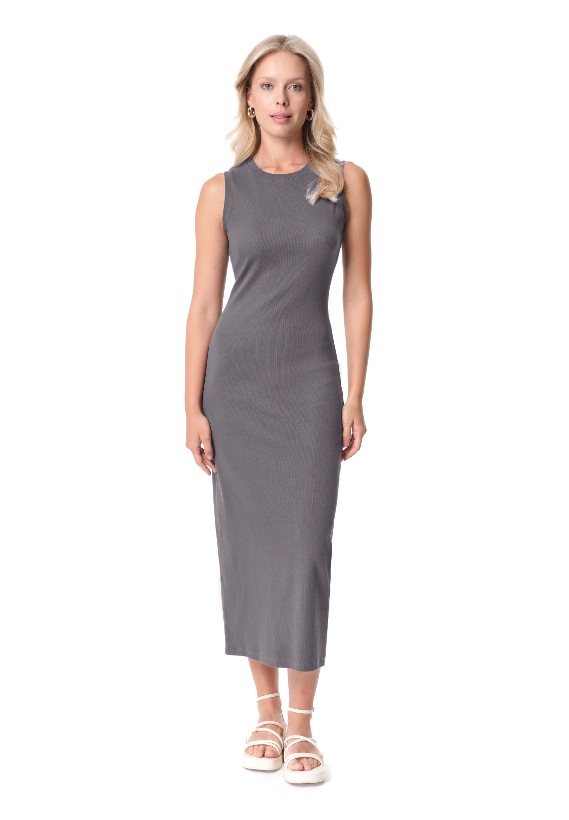 DURRU | Geripptes Kleid aus Bio-Baumwolle