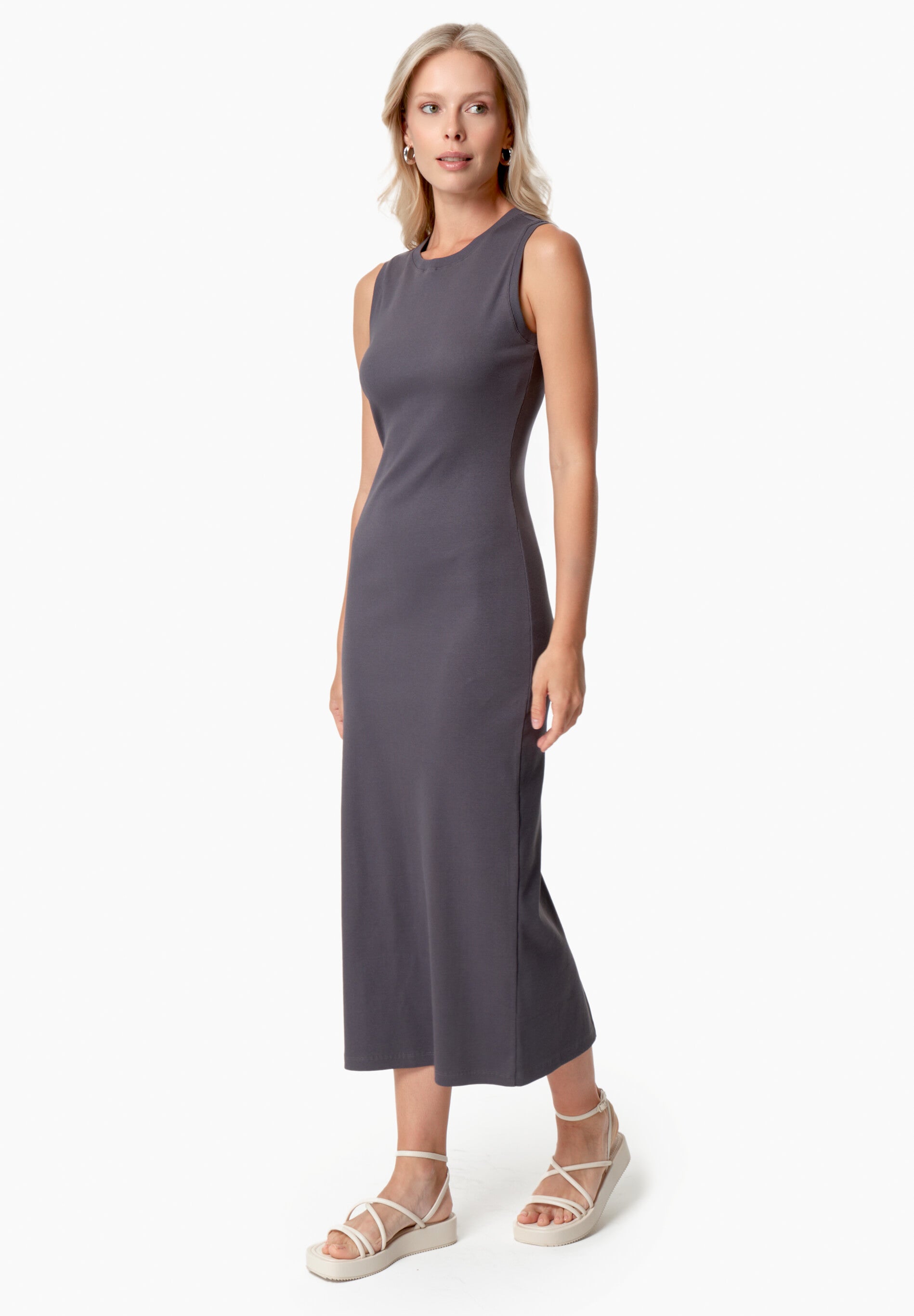 DURRU | Geripptes Kleid aus Bio-Baumwolle