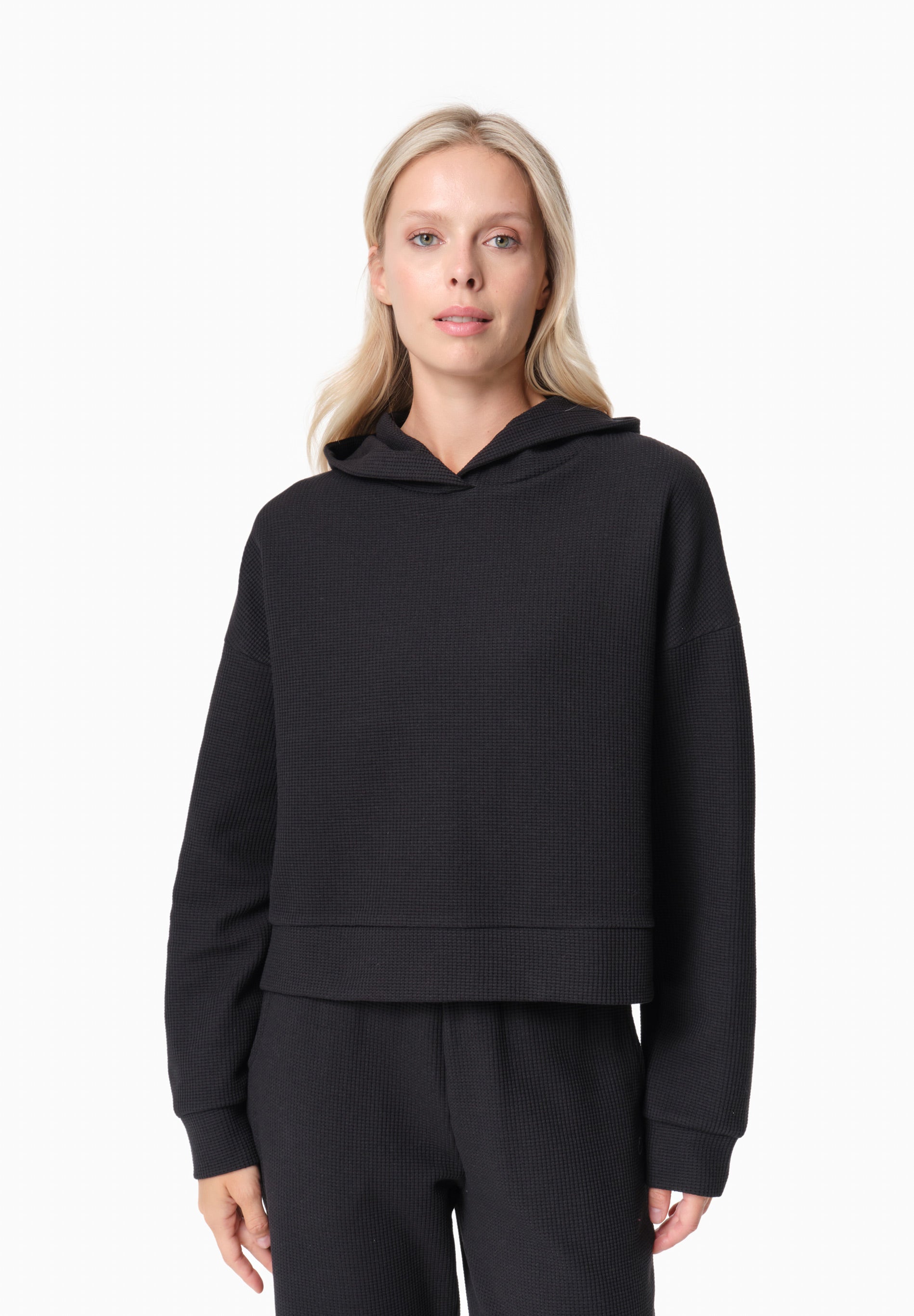 HANNA | Waffel Hoodie aus Bio-Baumwolle und recyceltem Polyester