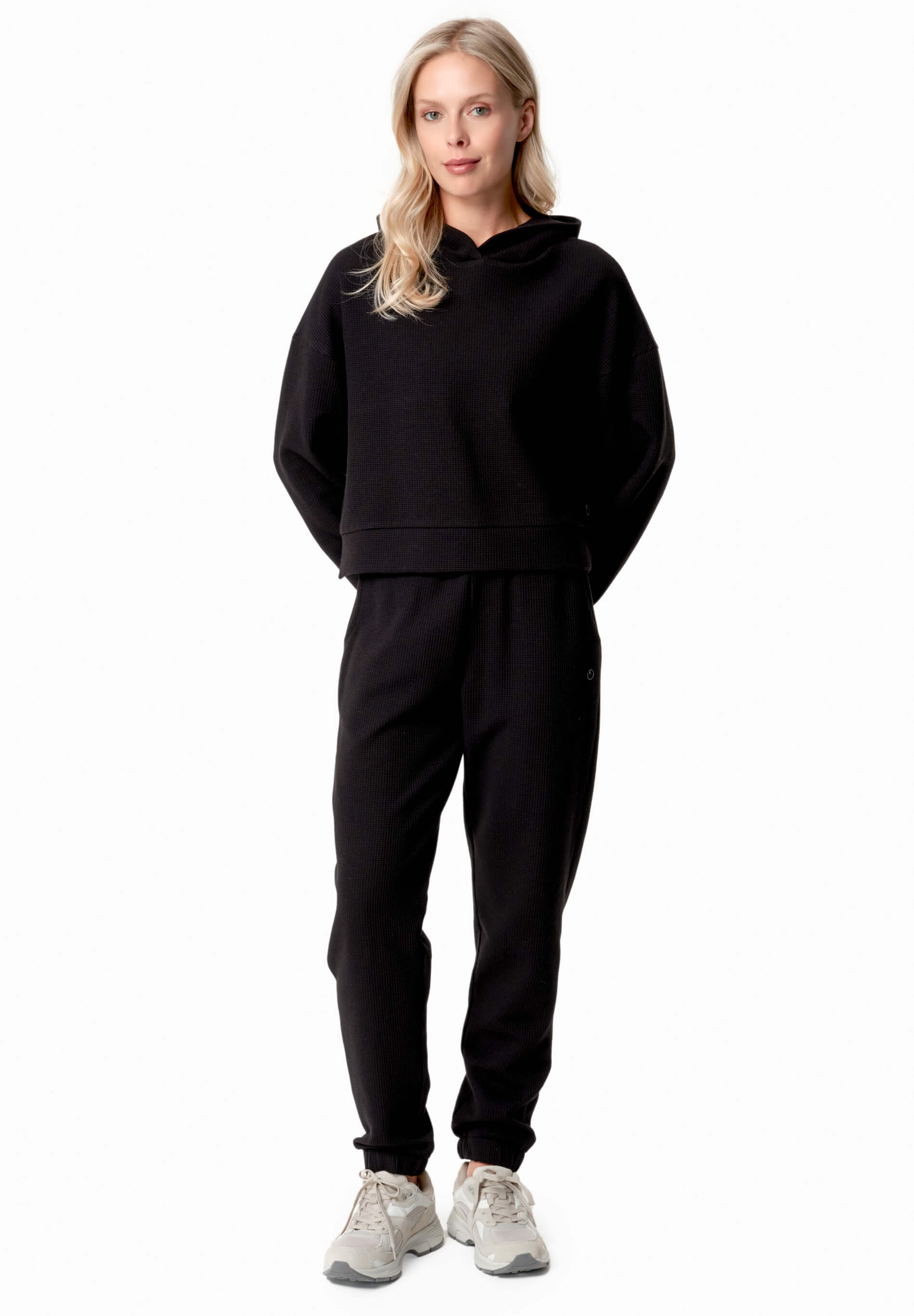 HANNA | Waffel Hoodie aus Bio-Baumwolle und recyceltem Polyester