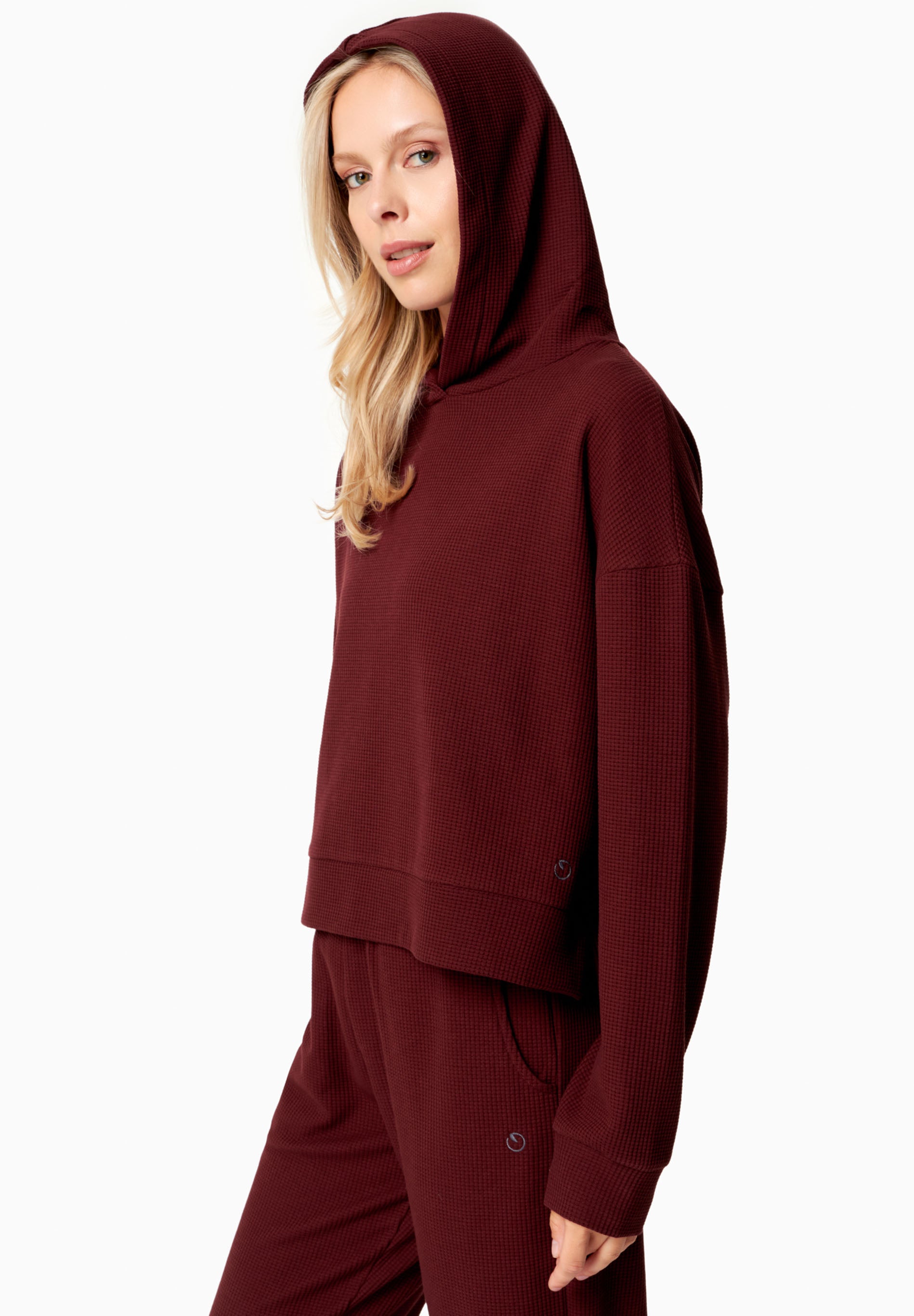 HANNA | Waffel Hoodie aus Bio-Baumwolle und recyceltem Polyester