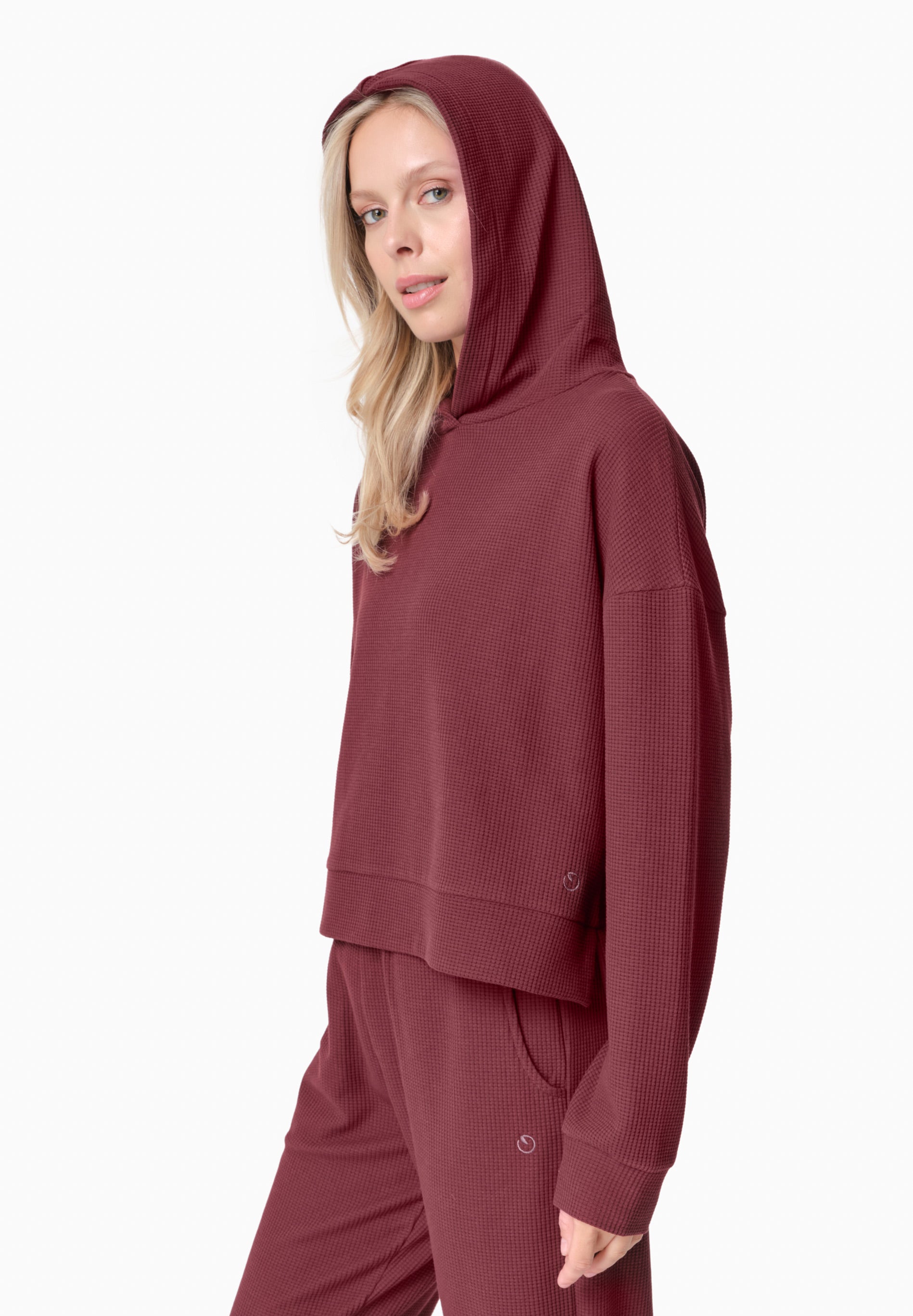 HANNA | Waffel Hoodie aus Bio-Baumwolle und recyceltem Polyester