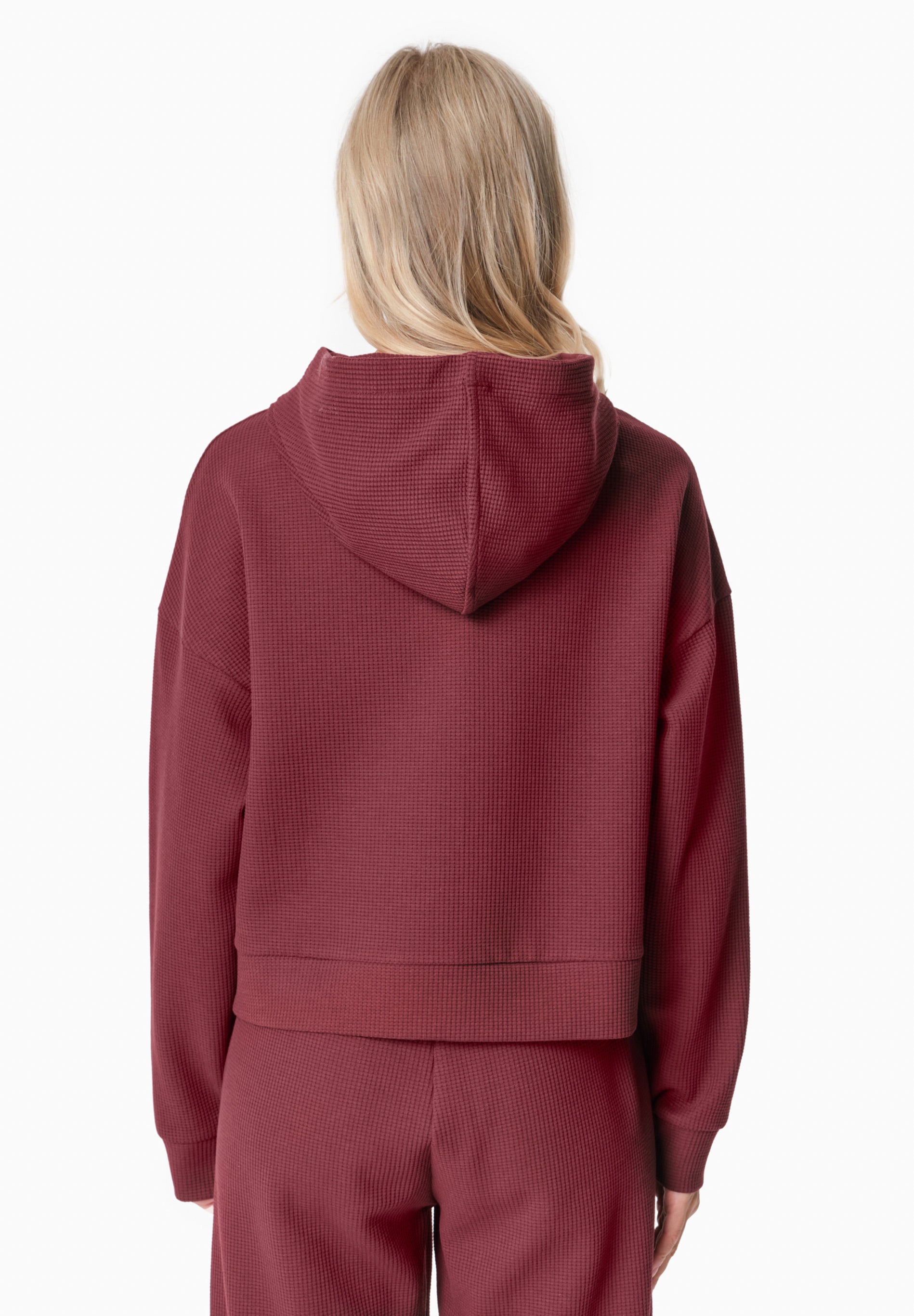 HANNA | Waffel Hoodie aus Bio-Baumwolle und recyceltem Polyester