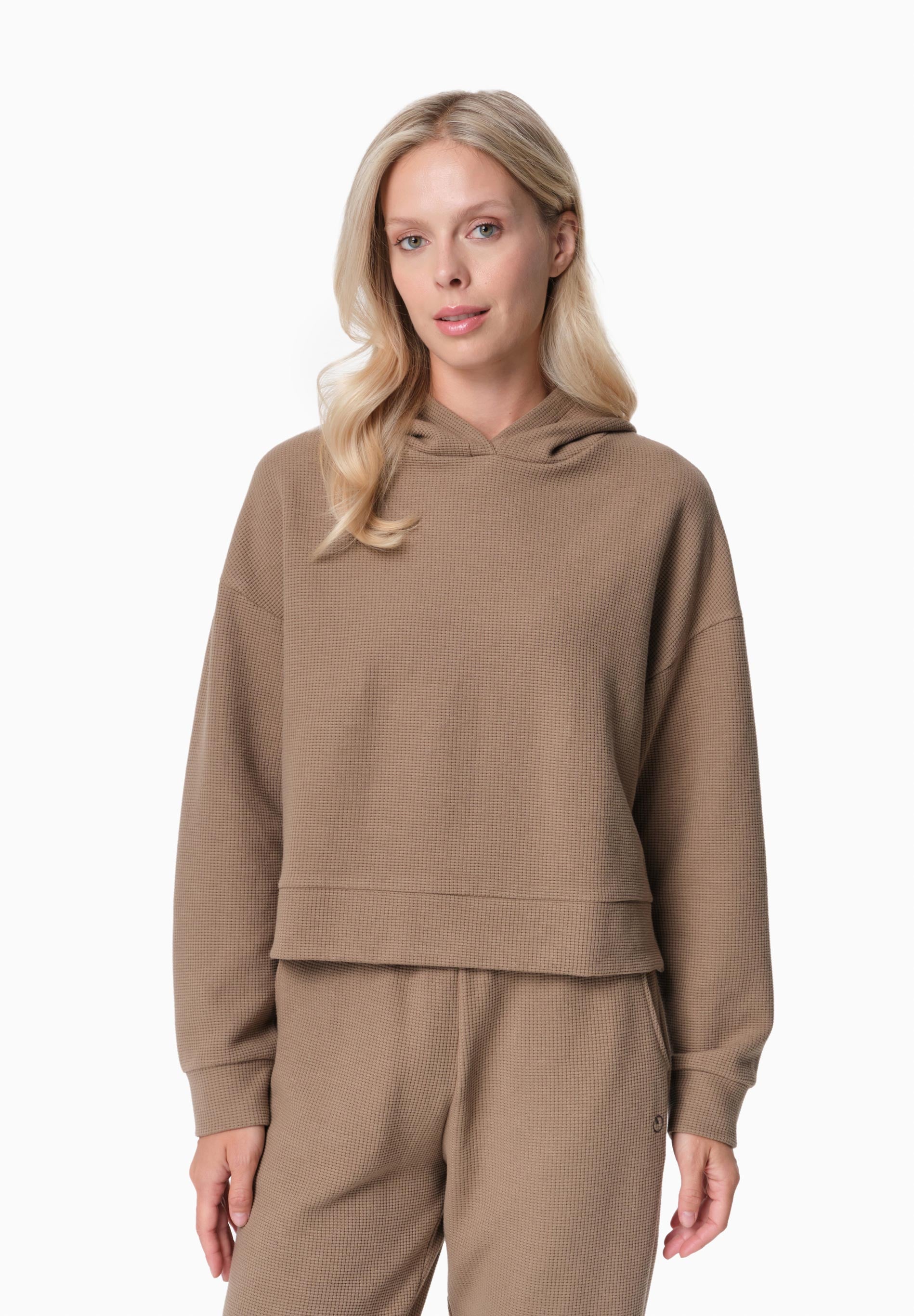 HANNA | Waffel Hoodie aus Bio-Baumwolle und recyceltem Polyester