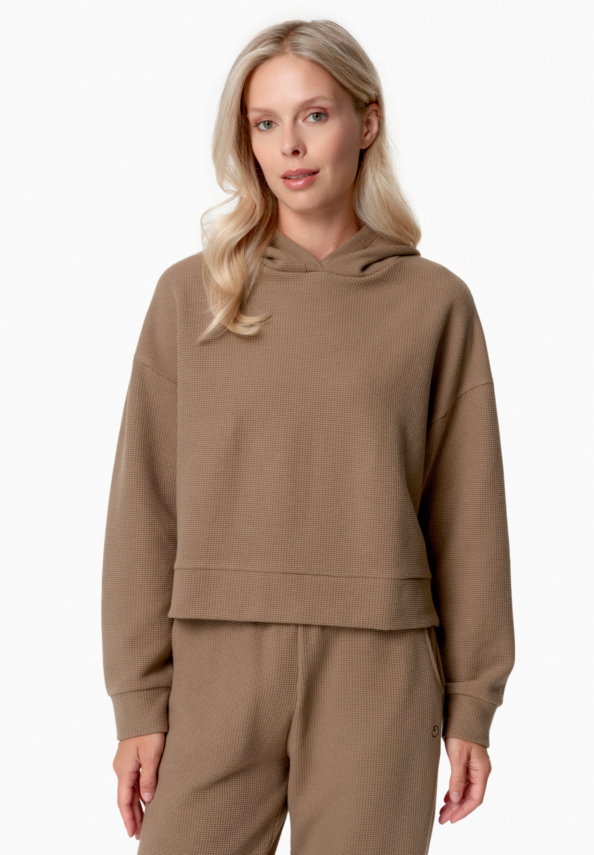 HANNA | Waffel Hoodie aus Bio-Baumwolle und recyceltem Polyester