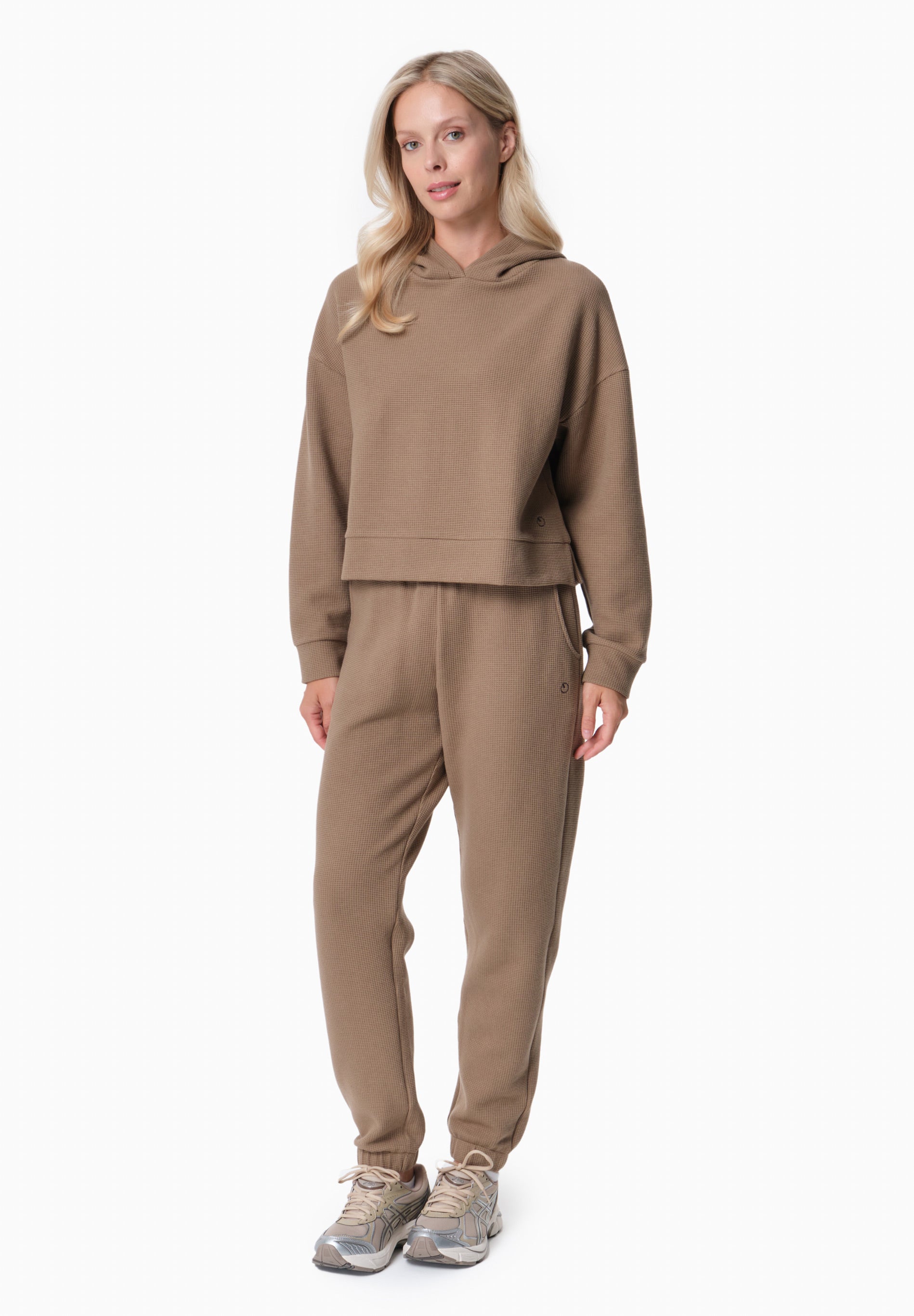 HANNA | Waffel Hoodie aus Bio-Baumwolle und recyceltem Polyester