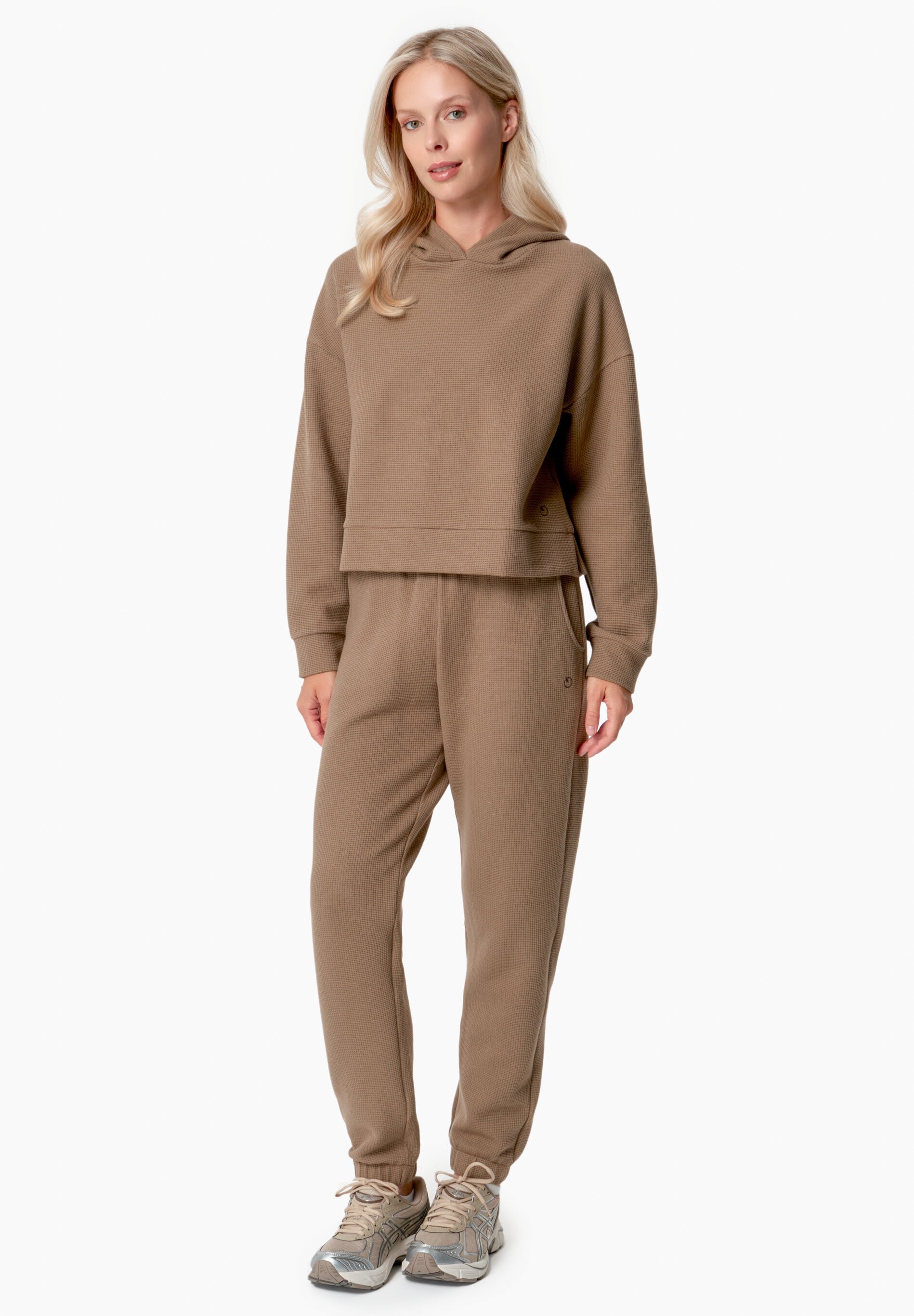 HANNA | Waffel Hoodie aus Bio-Baumwolle und recyceltem Polyester