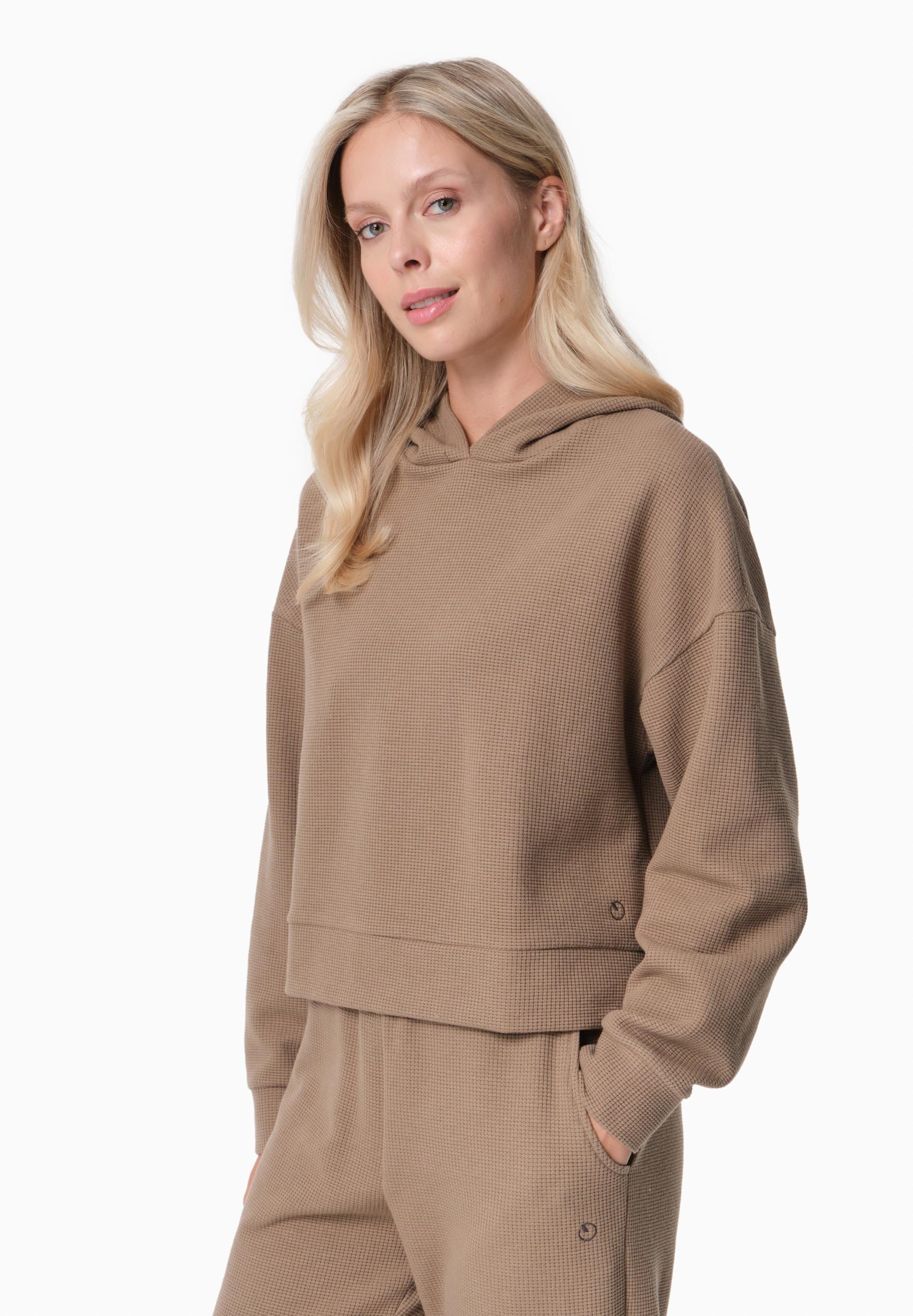 HANNA | Waffel Hoodie aus Bio-Baumwolle und recyceltem Polyester
