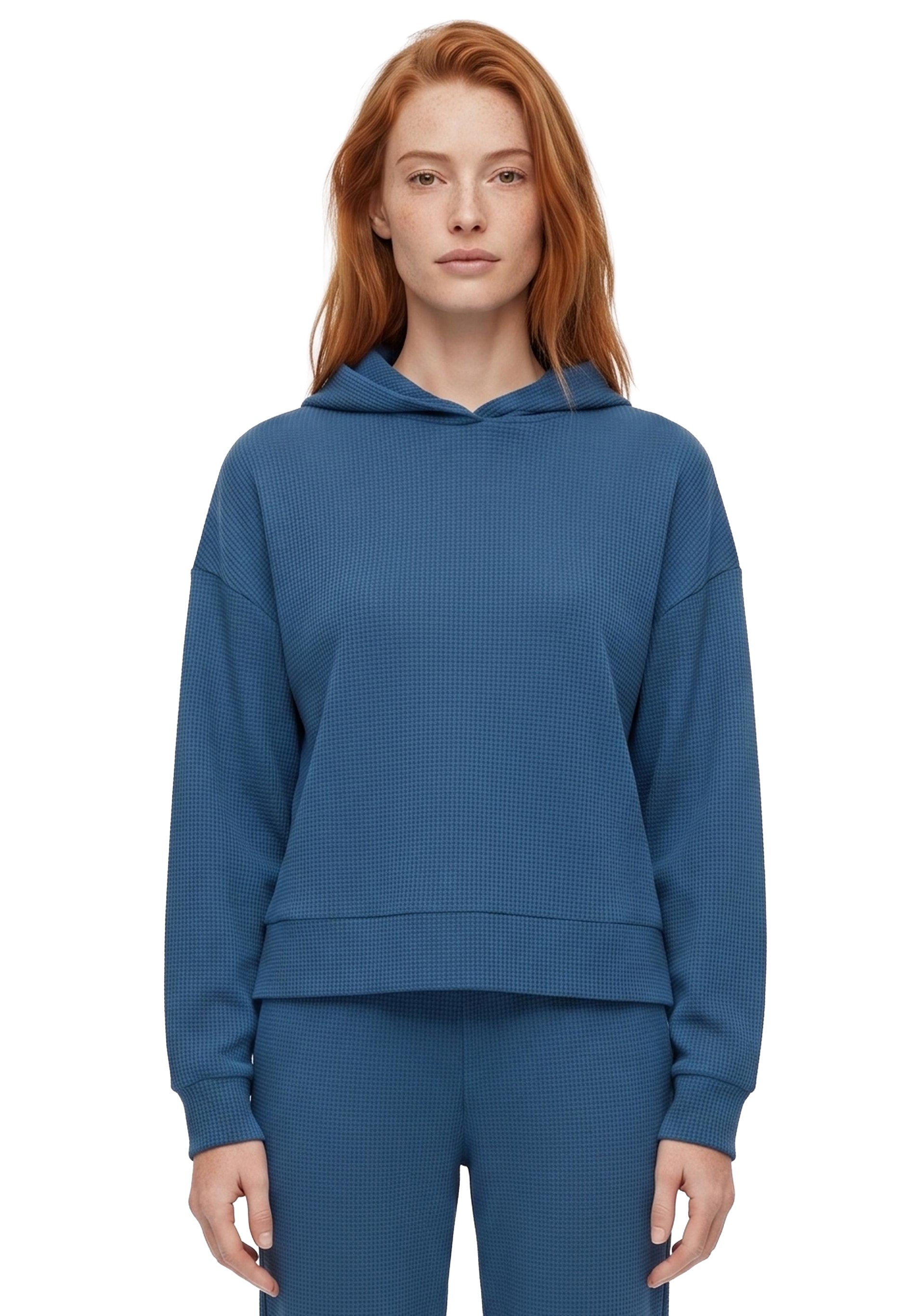 HANNA | Waffel Hoodie aus Bio-Baumwolle und recyceltem Polyester