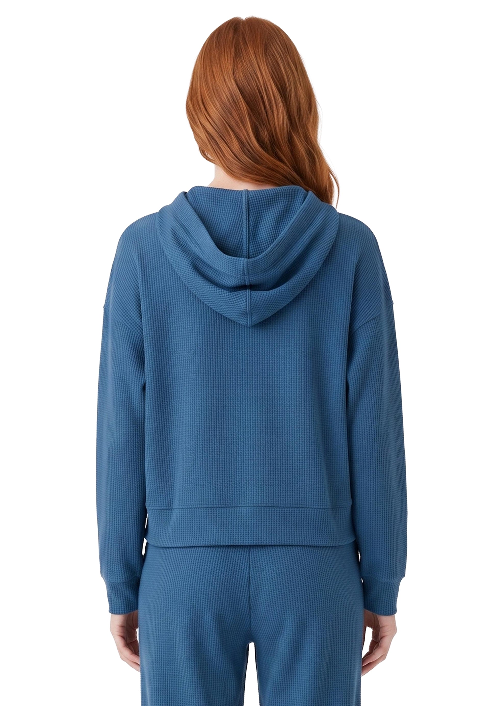 HANNA | Waffel Hoodie aus Bio-Baumwolle und recyceltem Polyester