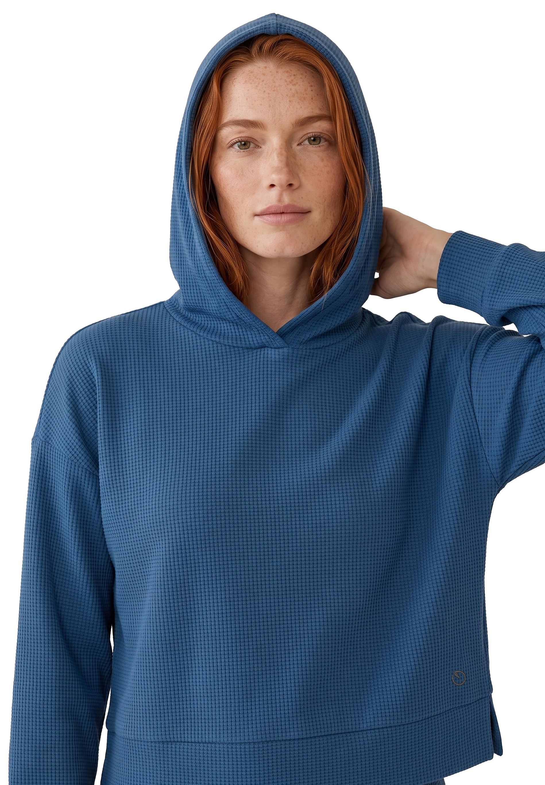 HANNA | Waffel Hoodie aus Bio-Baumwolle und recyceltem Polyester