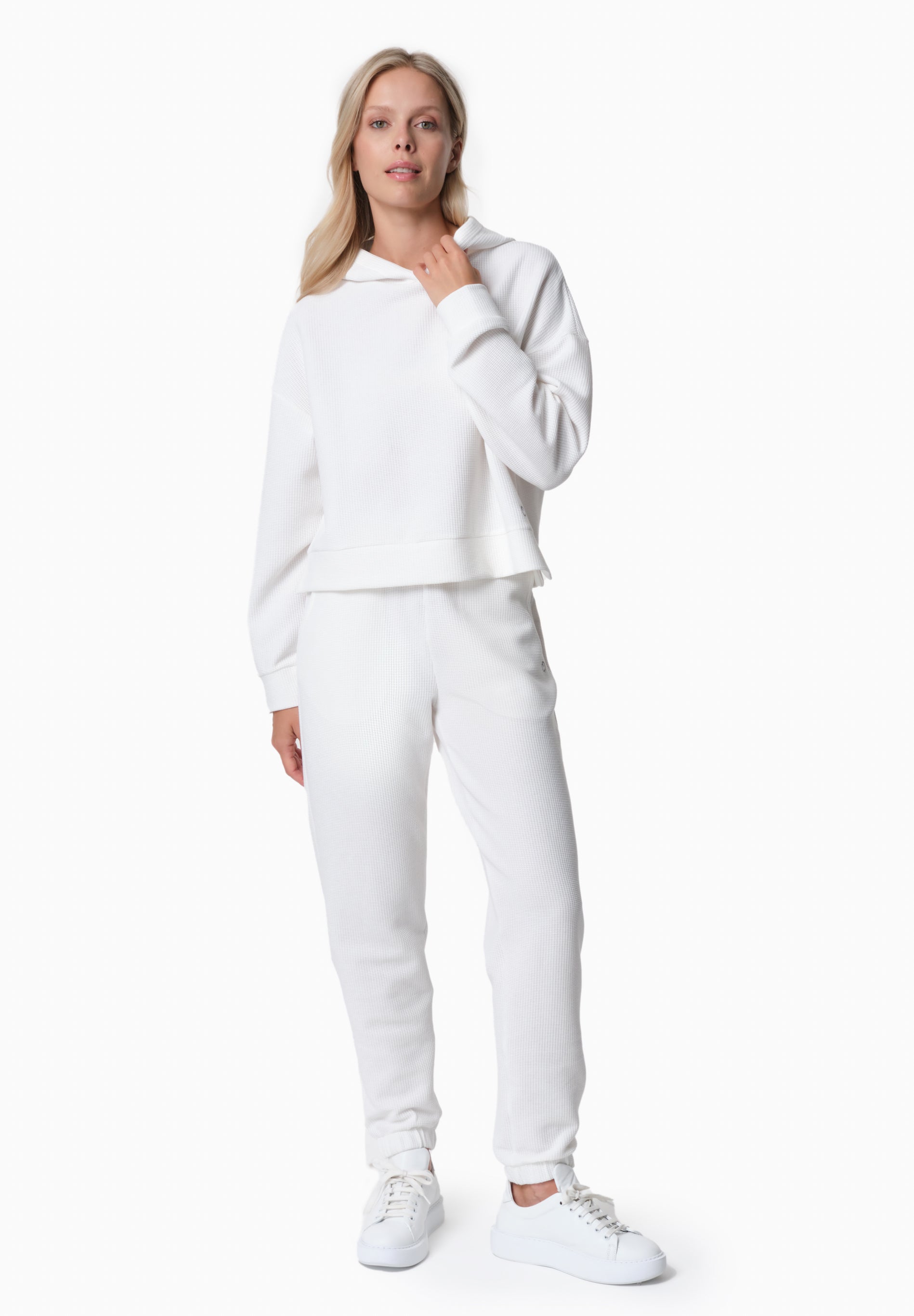 HANNA | Waffel Hoodie aus Bio-Baumwolle und recyceltem Polyester