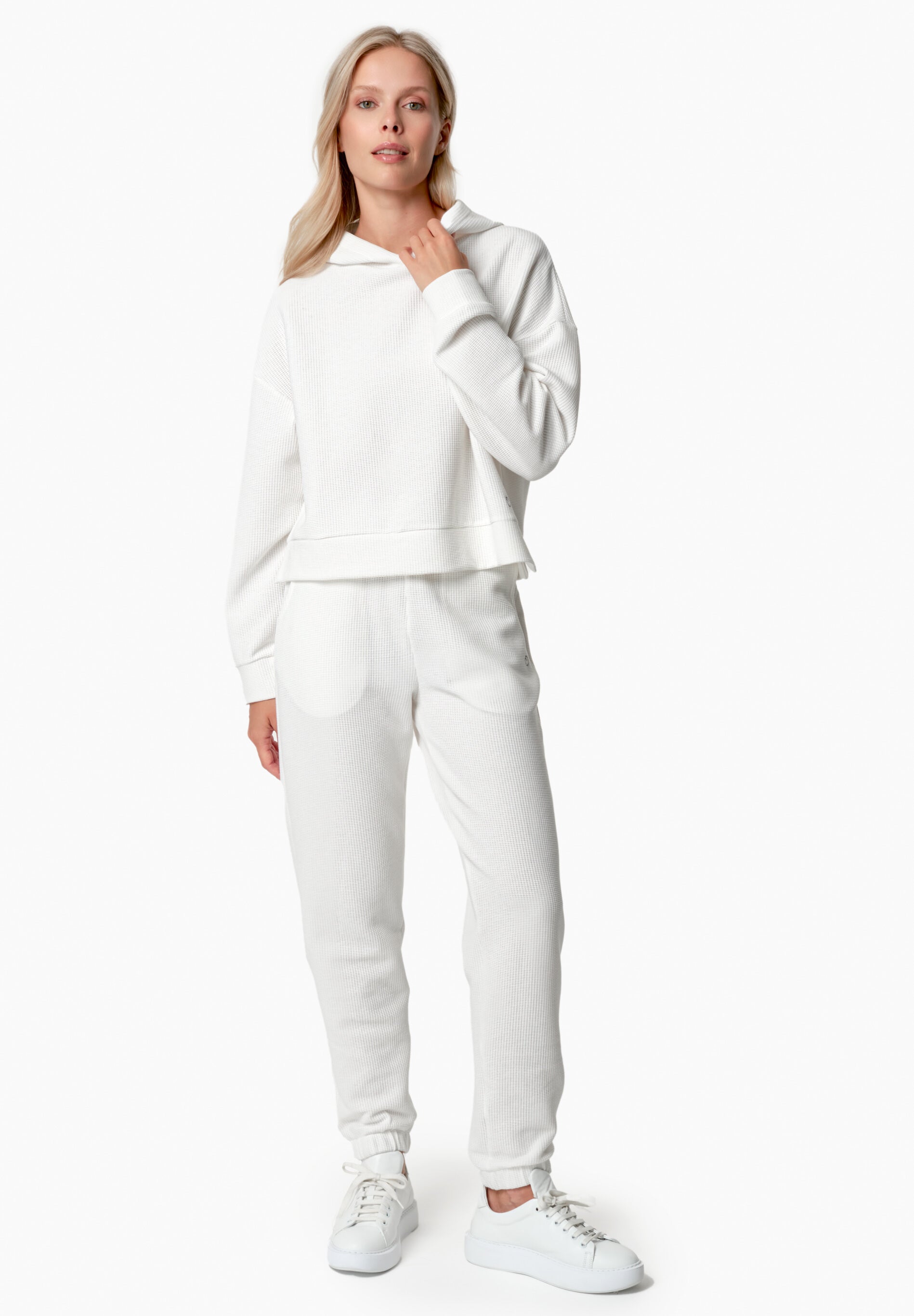 HANNA | Waffel Hoodie aus Bio-Baumwolle und recyceltem Polyester
