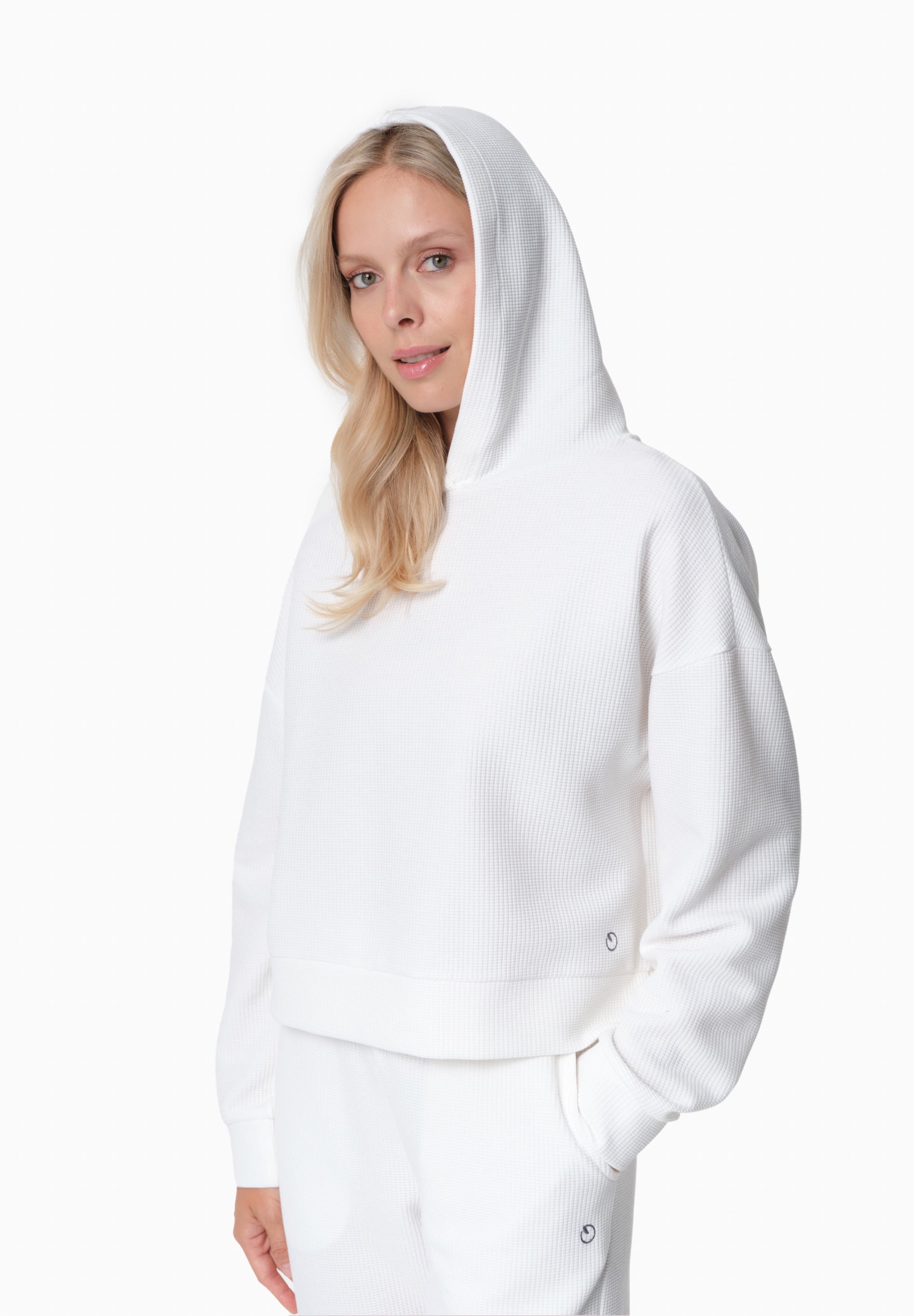 HANNA | Waffel Hoodie aus Bio-Baumwolle und recyceltem Polyester