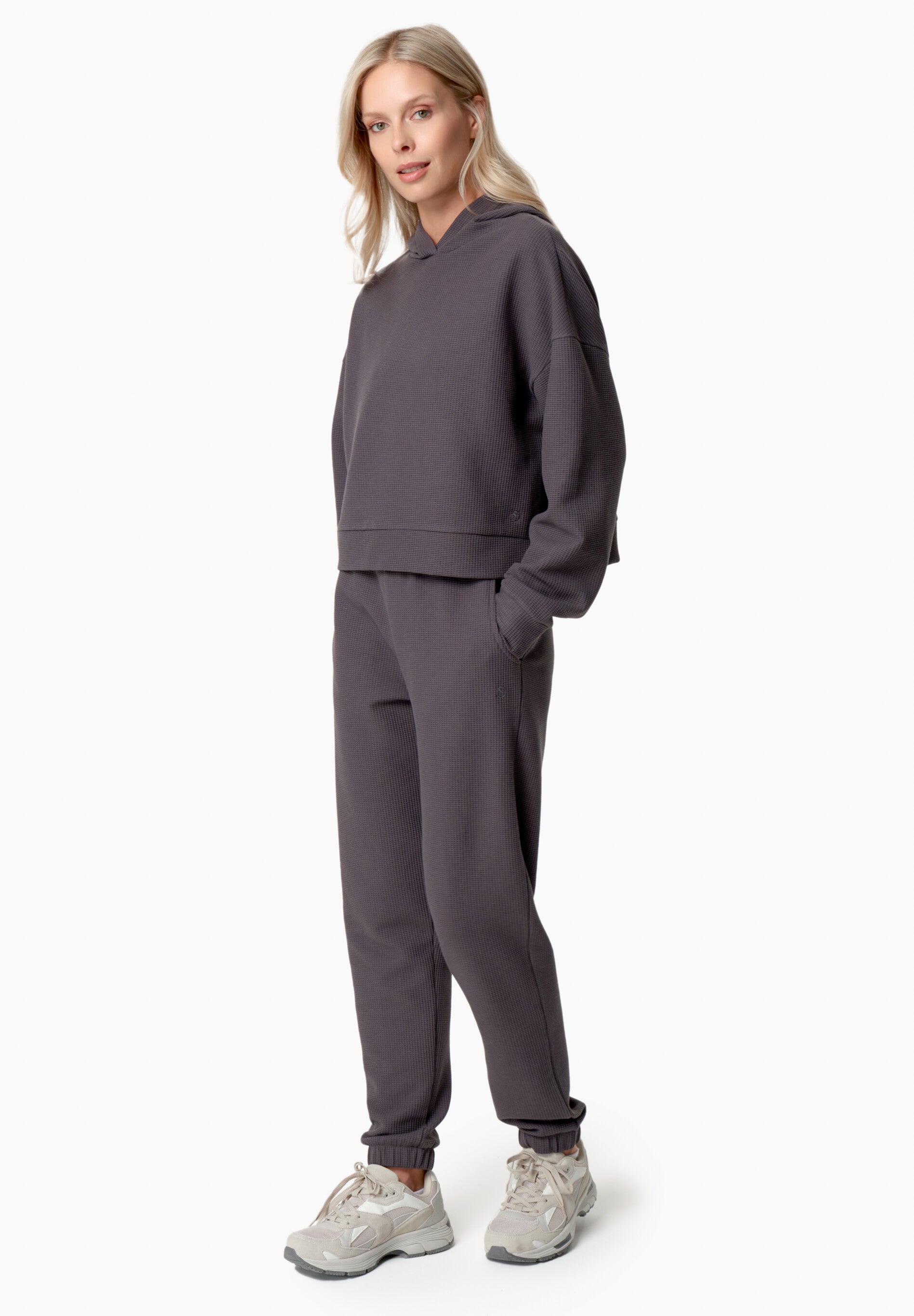 HANNA | Waffel Hoodie aus Bio-Baumwolle und recyceltem Polyester