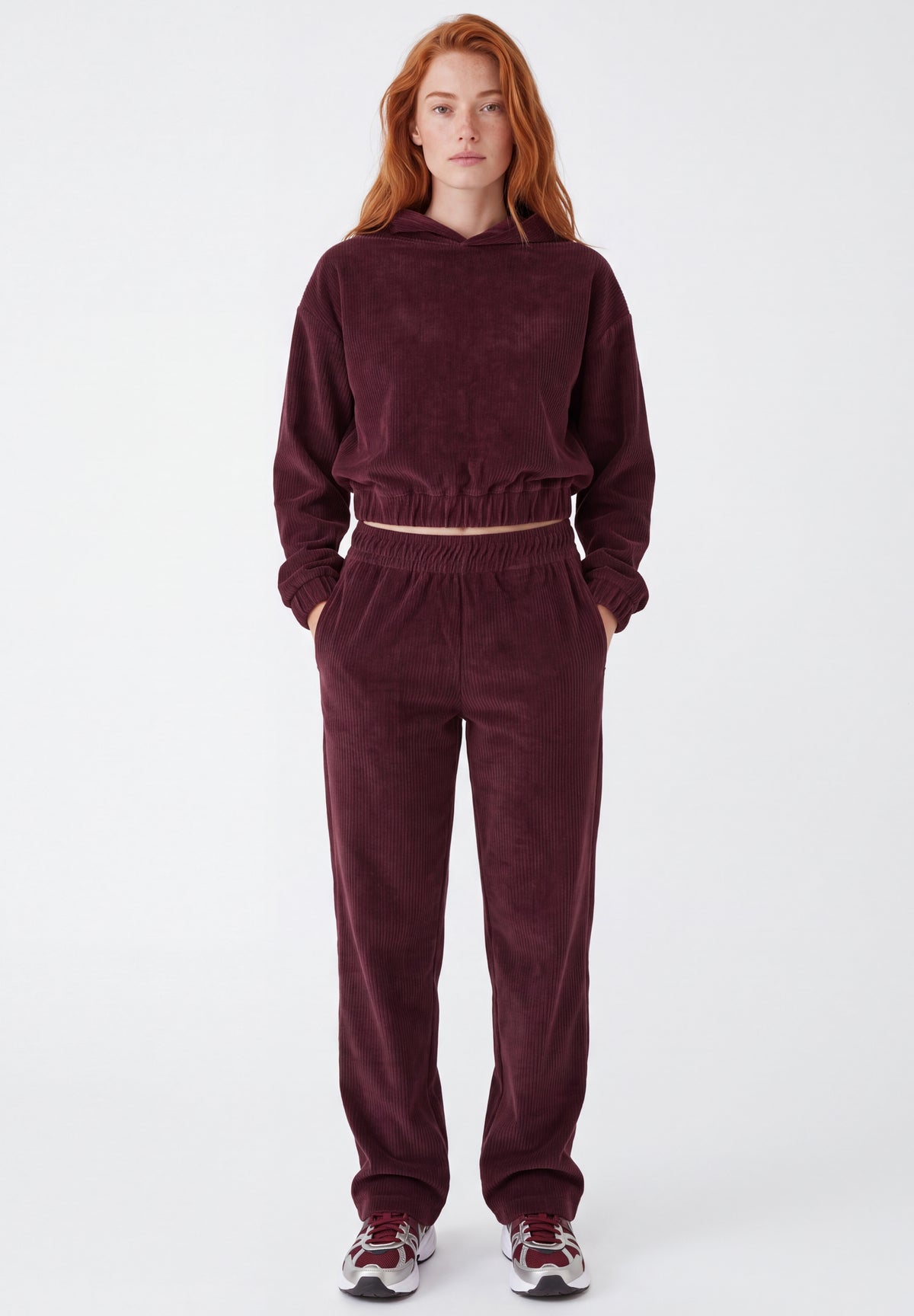 HARRIET | Cropped Cord-Hoodie aus Bio-Baumwolle