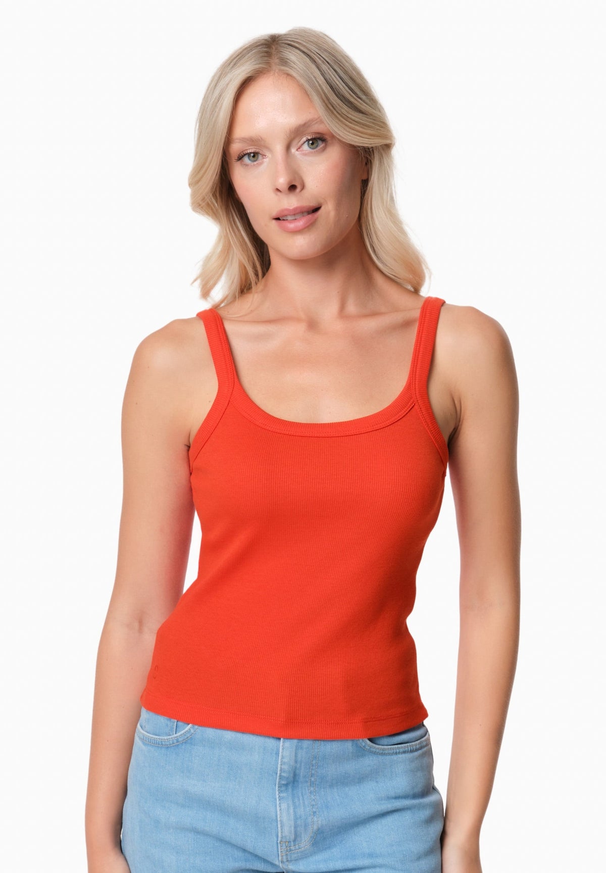 IPEEK Damen Ripp-Tanktop TENCEL™ Modal und Bio-Baumwolle – Red Hot
