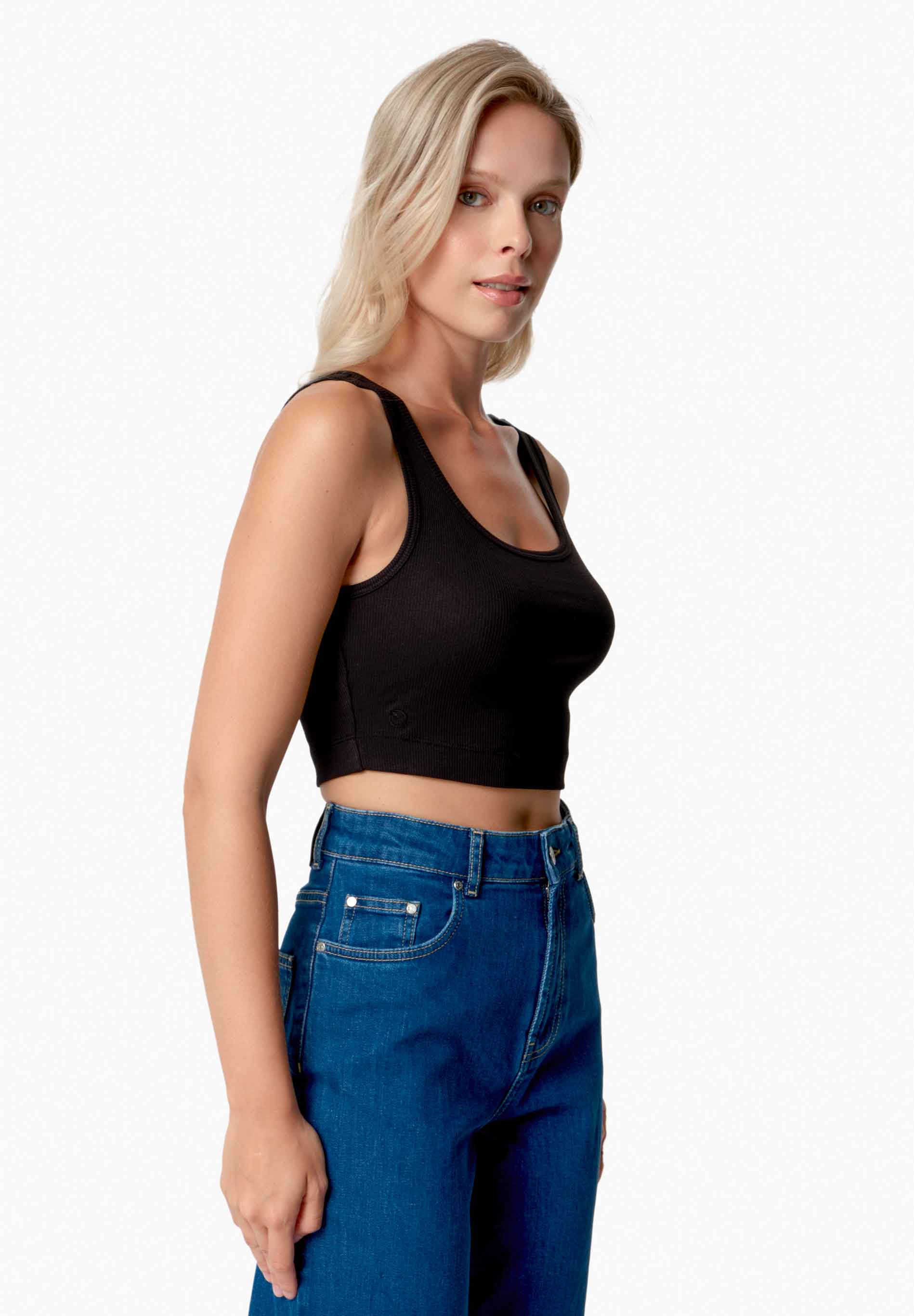 IRISS | Ripp-Crop-Top aus TENCEL™ Modal und Bio-Baumwolle