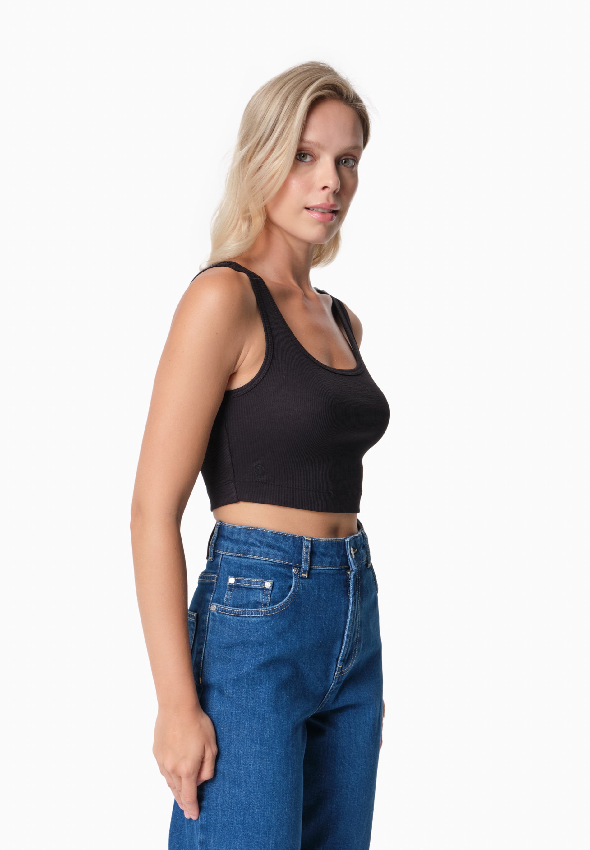 IRISS | Ripp-Crop-Top aus TENCEL™ Modal und Bio-Baumwolle