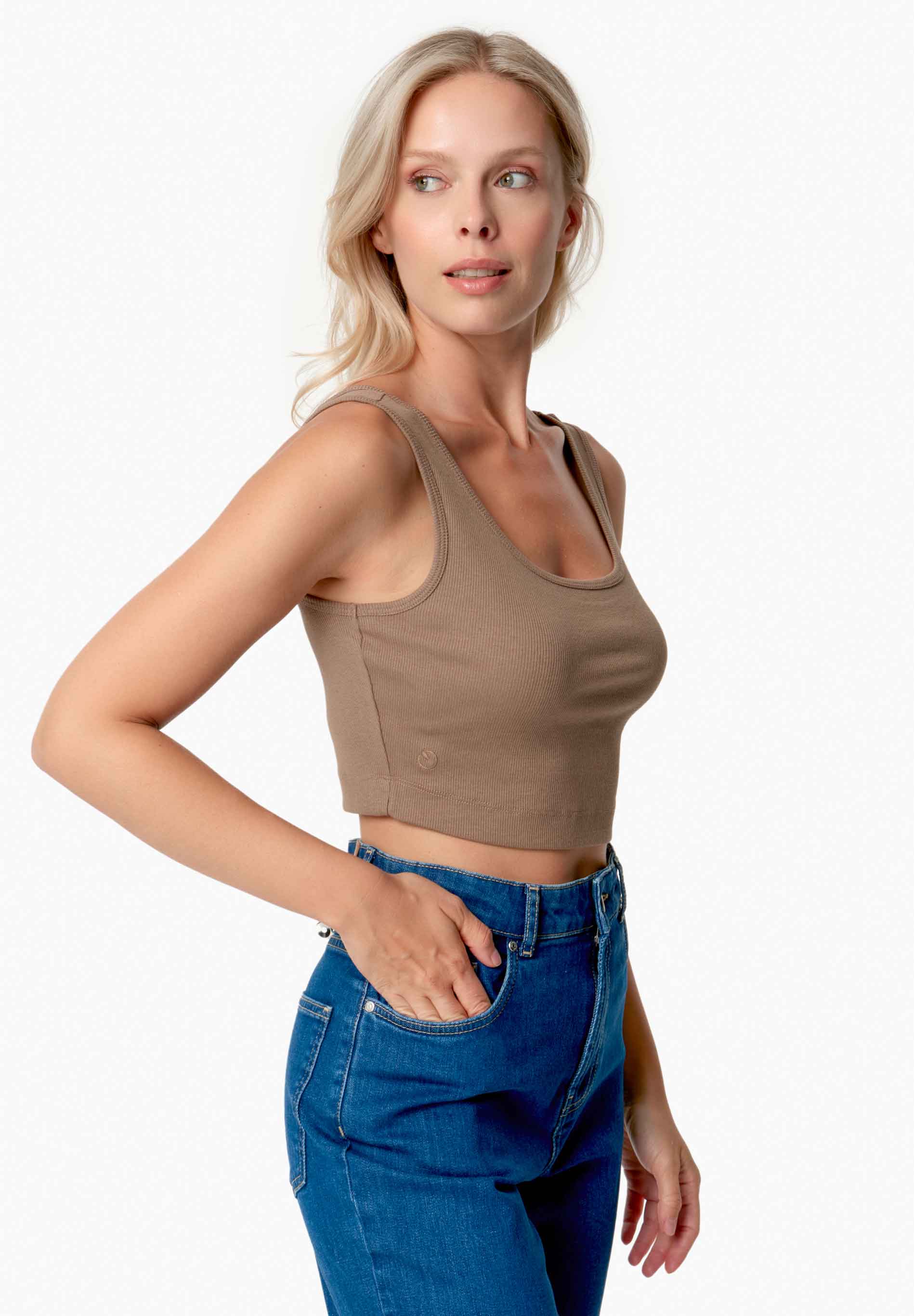 IRISS | Ripp-Crop-Top aus TENCEL™ Modal und Bio-Baumwolle