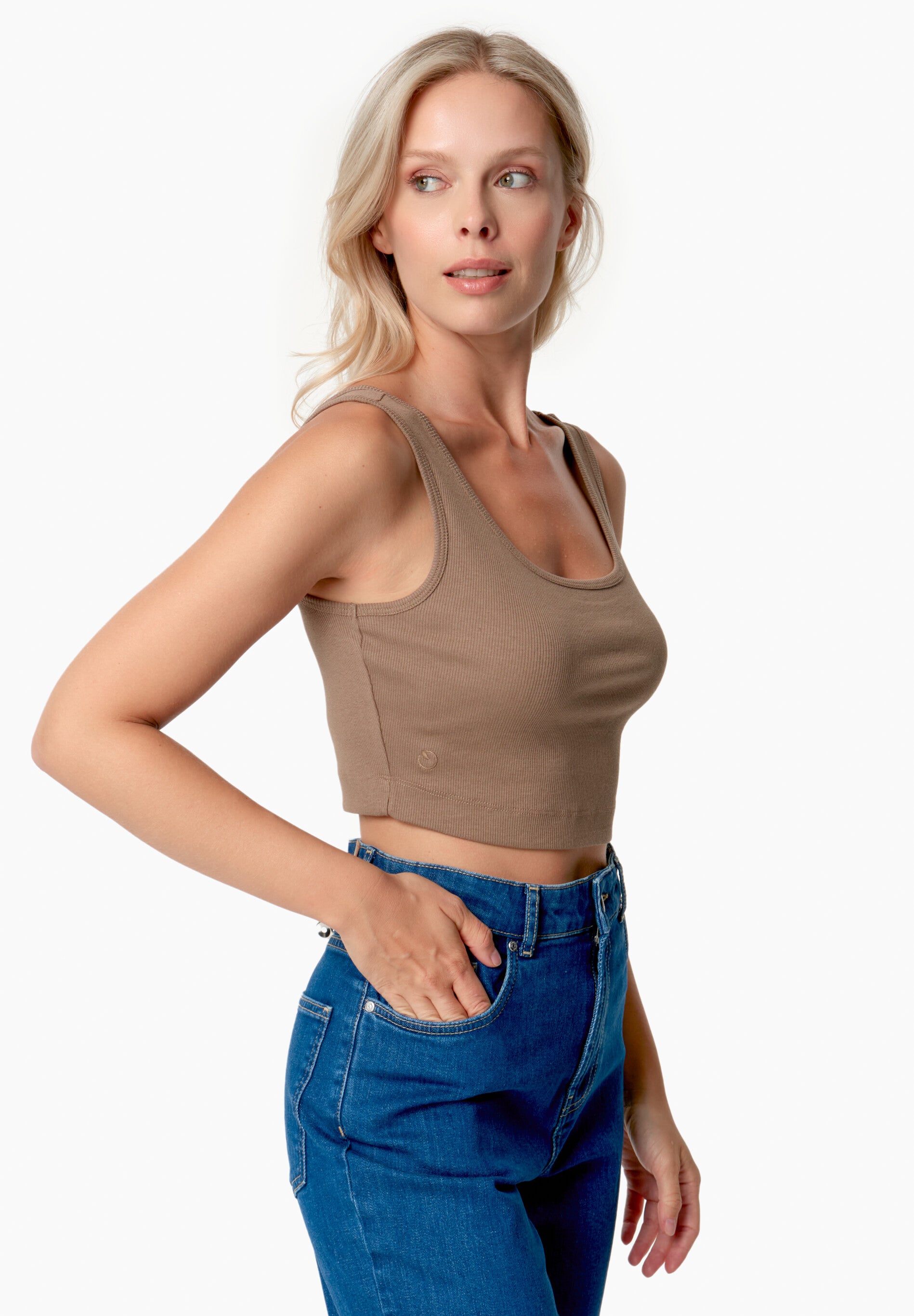 IRISS | Ripp-Crop-Top aus TENCEL™ Modal und Bio-Baumwolle