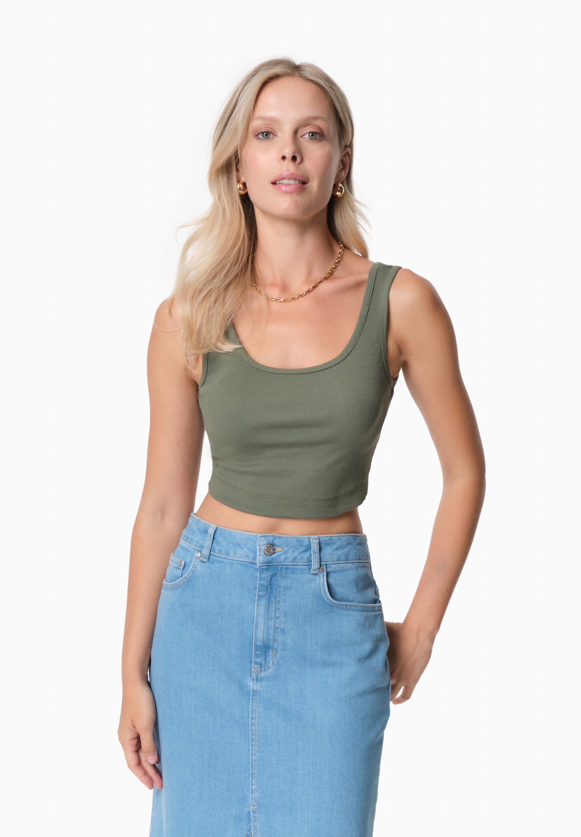 IRISS | Ripp-Crop-Top aus TENCEL™ Modal und Bio-Baumwolle