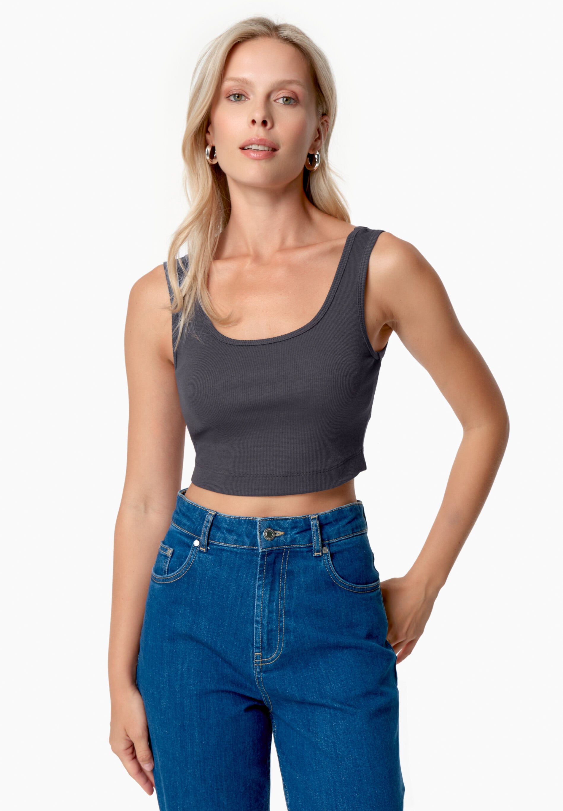 IRISS | Ripp-Crop-Top aus TENCEL™ Modal und Bio-Baumwolle