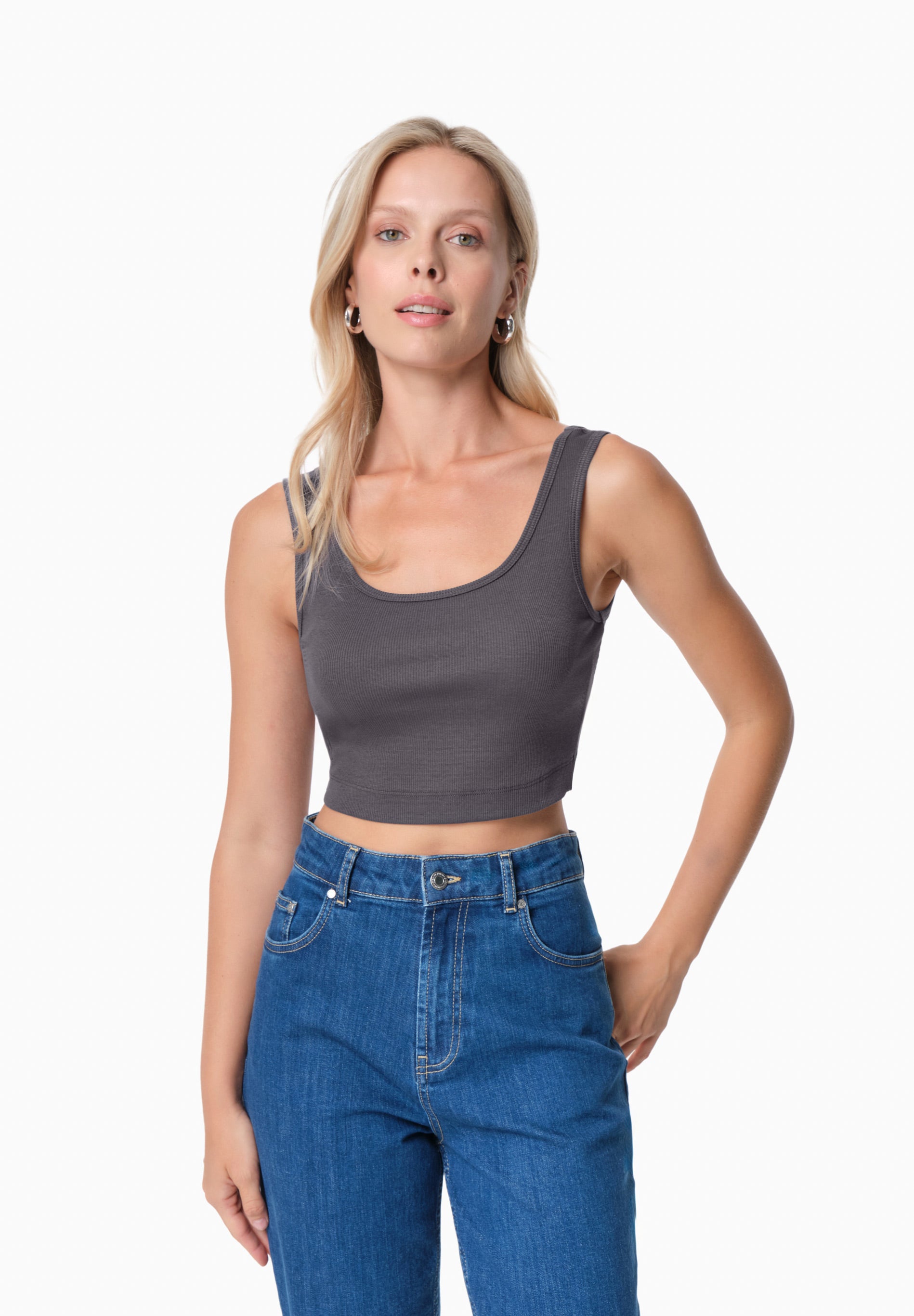 IRISS | Ripp-Crop-Top aus TENCEL™ Modal und Bio-Baumwolle