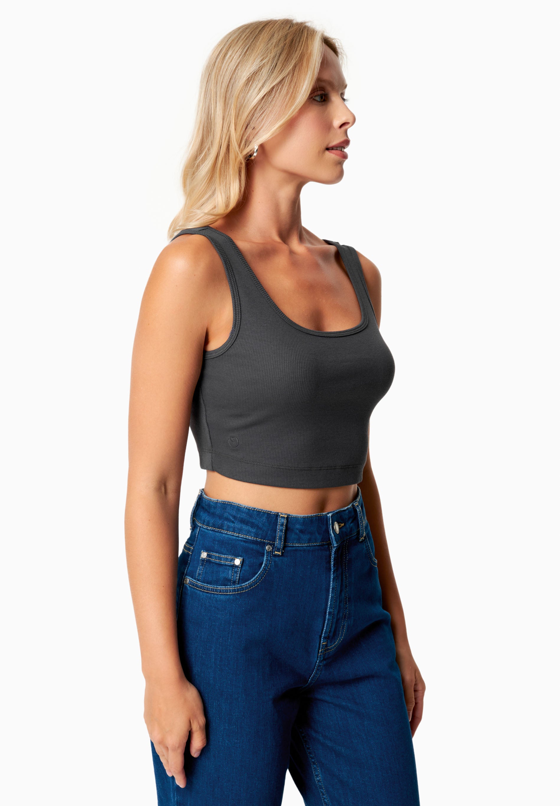 IRISS | Ripp-Crop-Top aus TENCEL™ Modal und Bio-Baumwolle