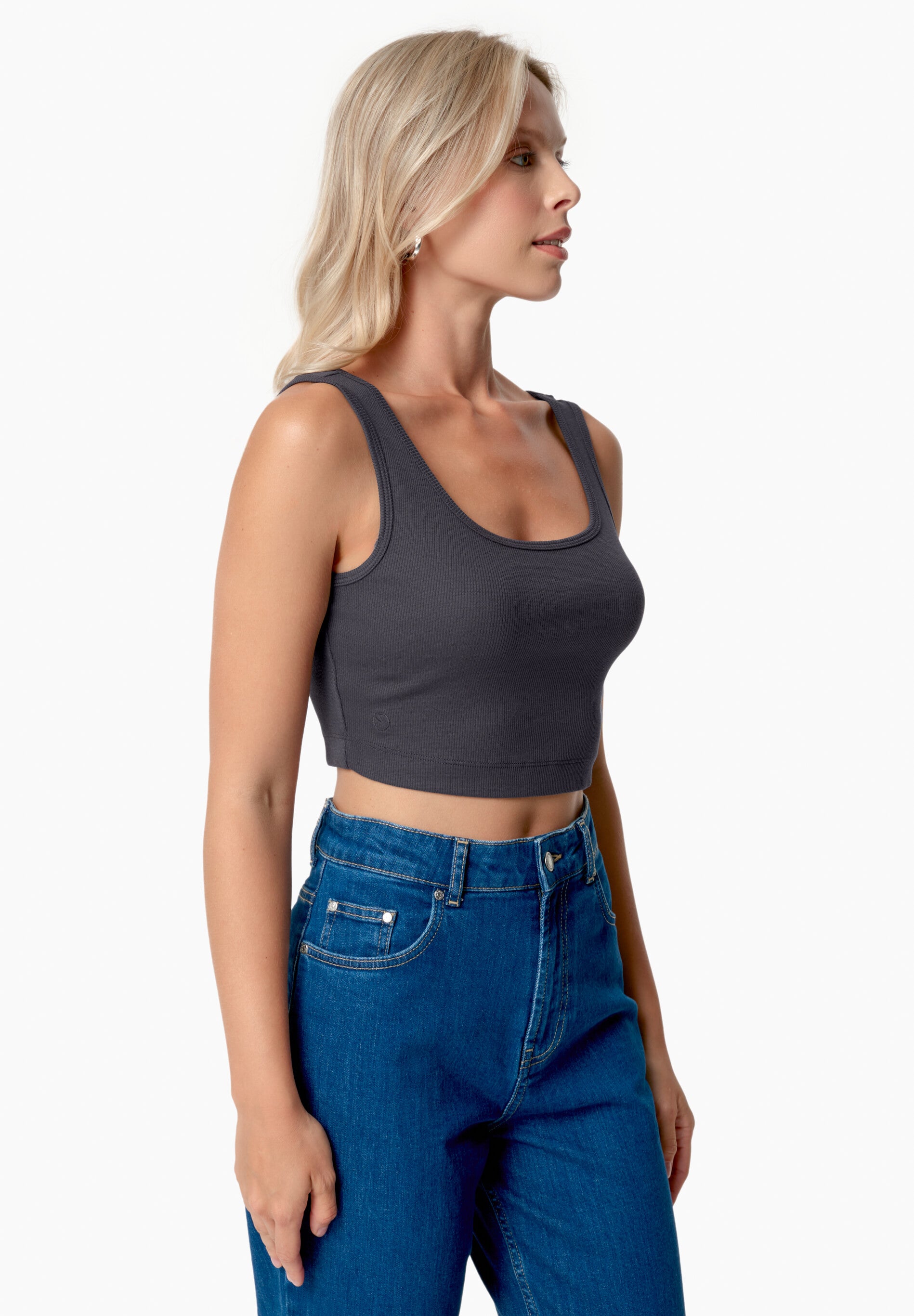 IRISS | Ripp-Crop-Top aus TENCEL™ Modal und Bio-Baumwolle
